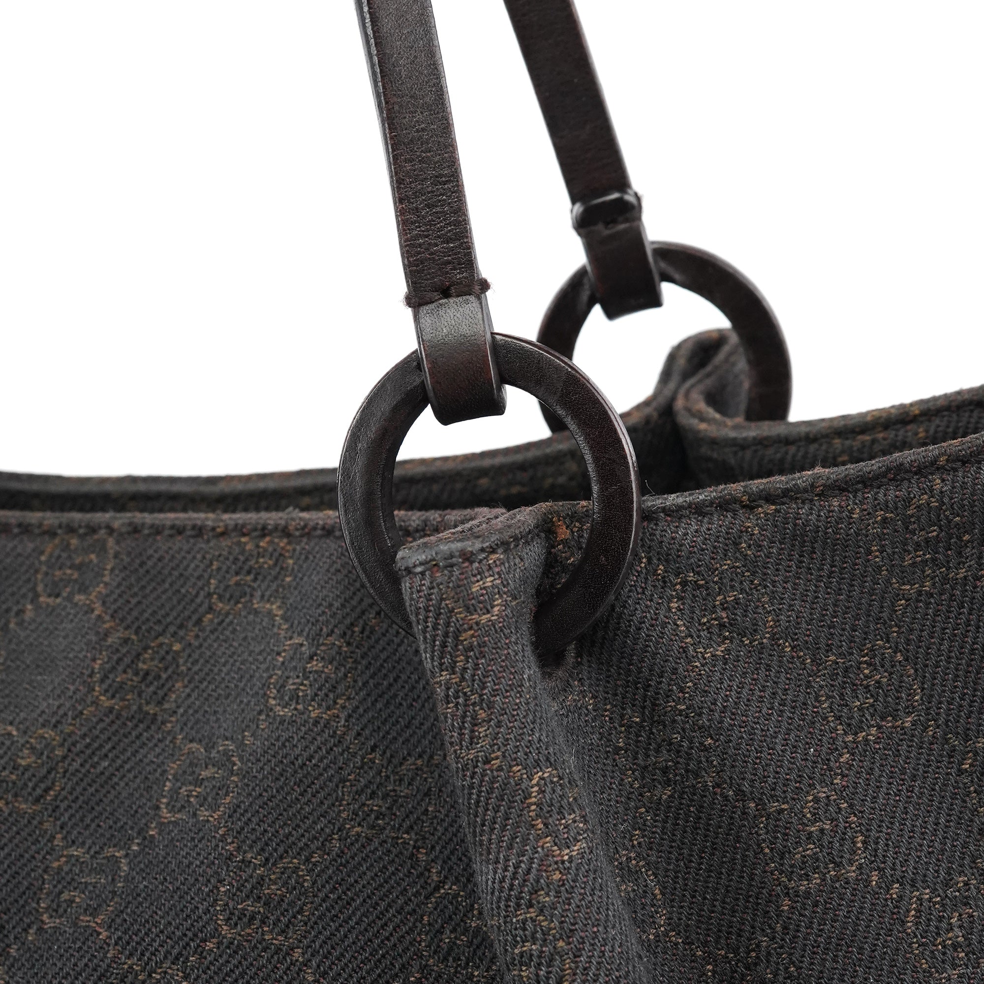 101920 Brown GG Leather Tote Bag