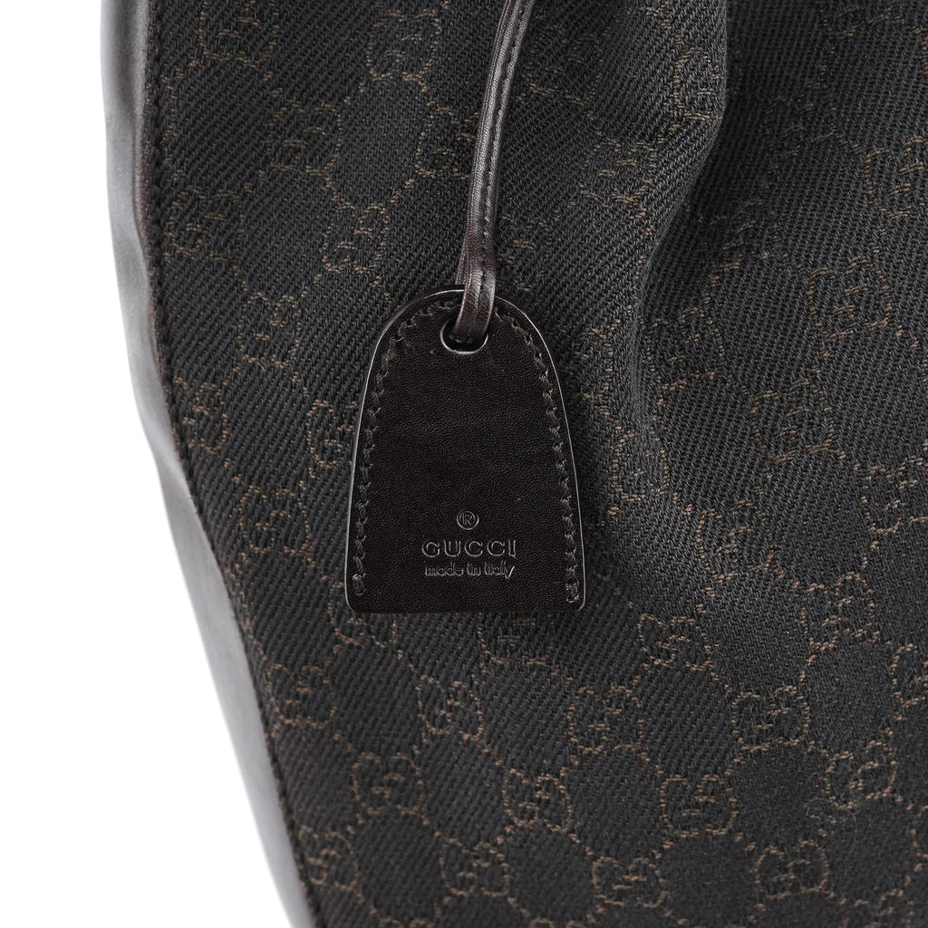 101920 Brown GG Leather Tote Bag