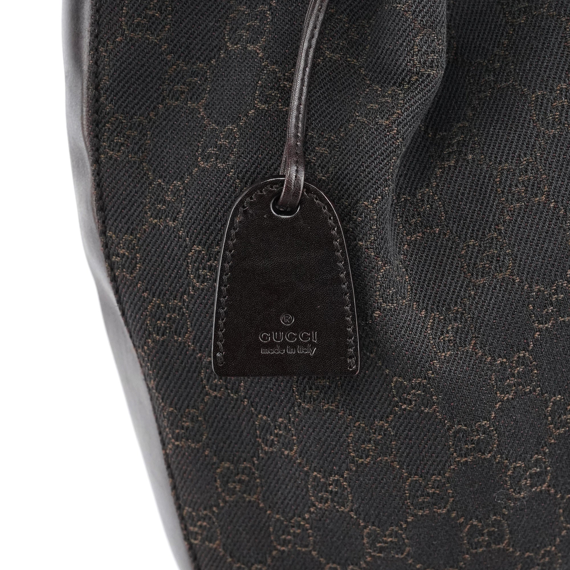 101920 Brown GG Leather Tote Bag