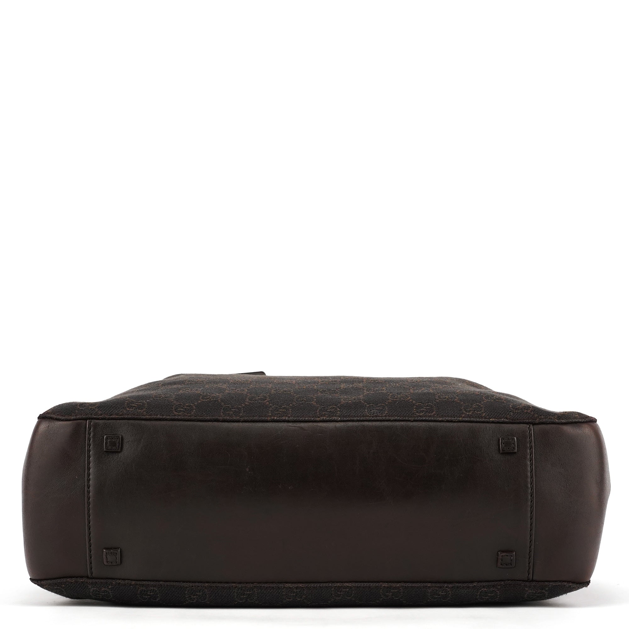 101920 Brown GG Leather Tote Bag