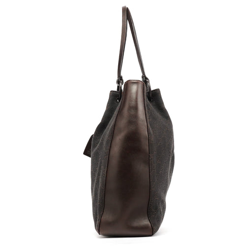 101920 Brown GG Leather Tote Bag