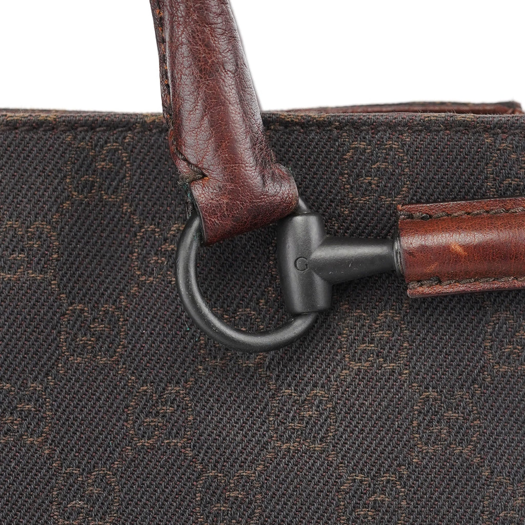 101971 Brown GG Horsebit Tote Bag