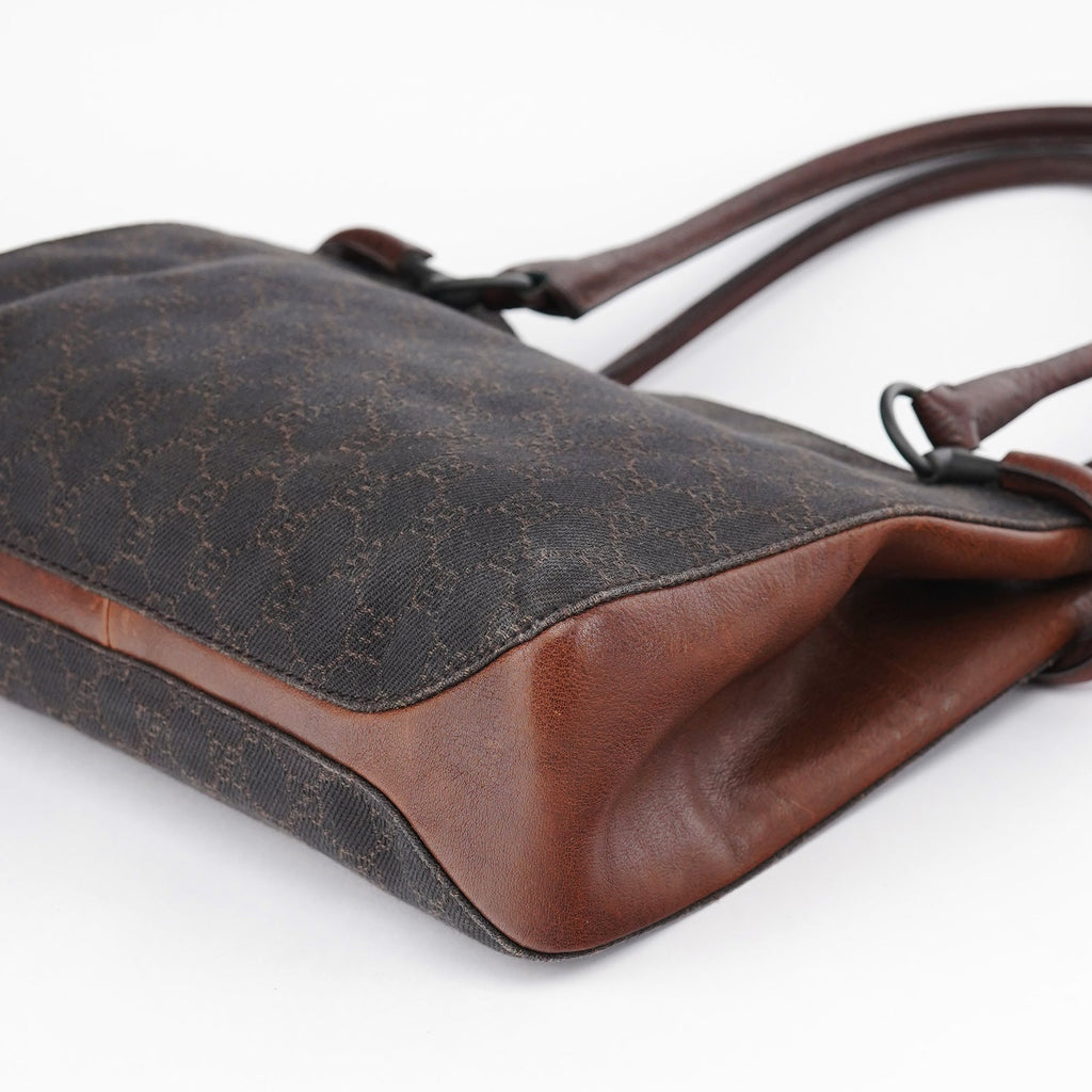 101971 Brown GG Horsebit Tote Bag