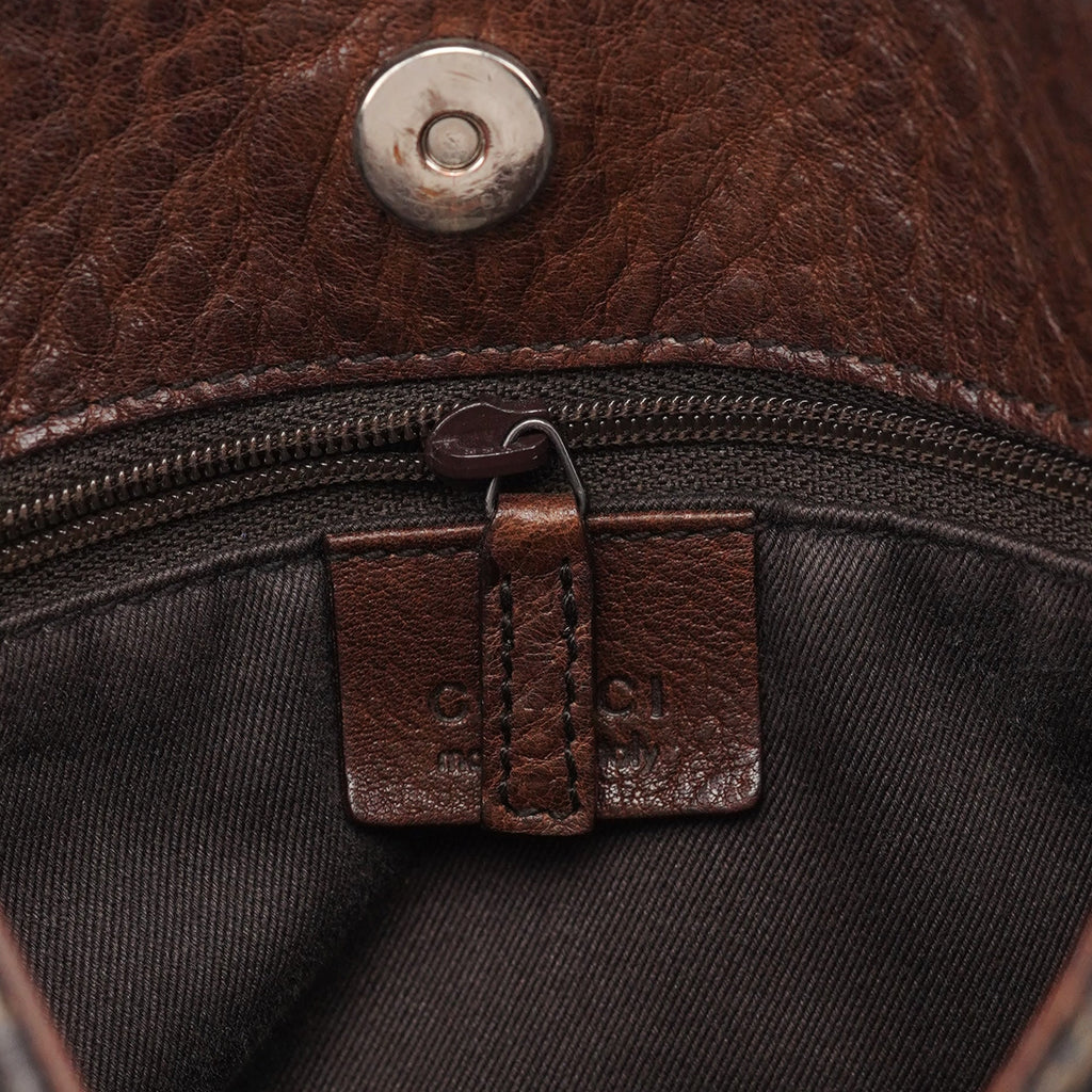 101971 Brown GG Horsebit Tote Bag