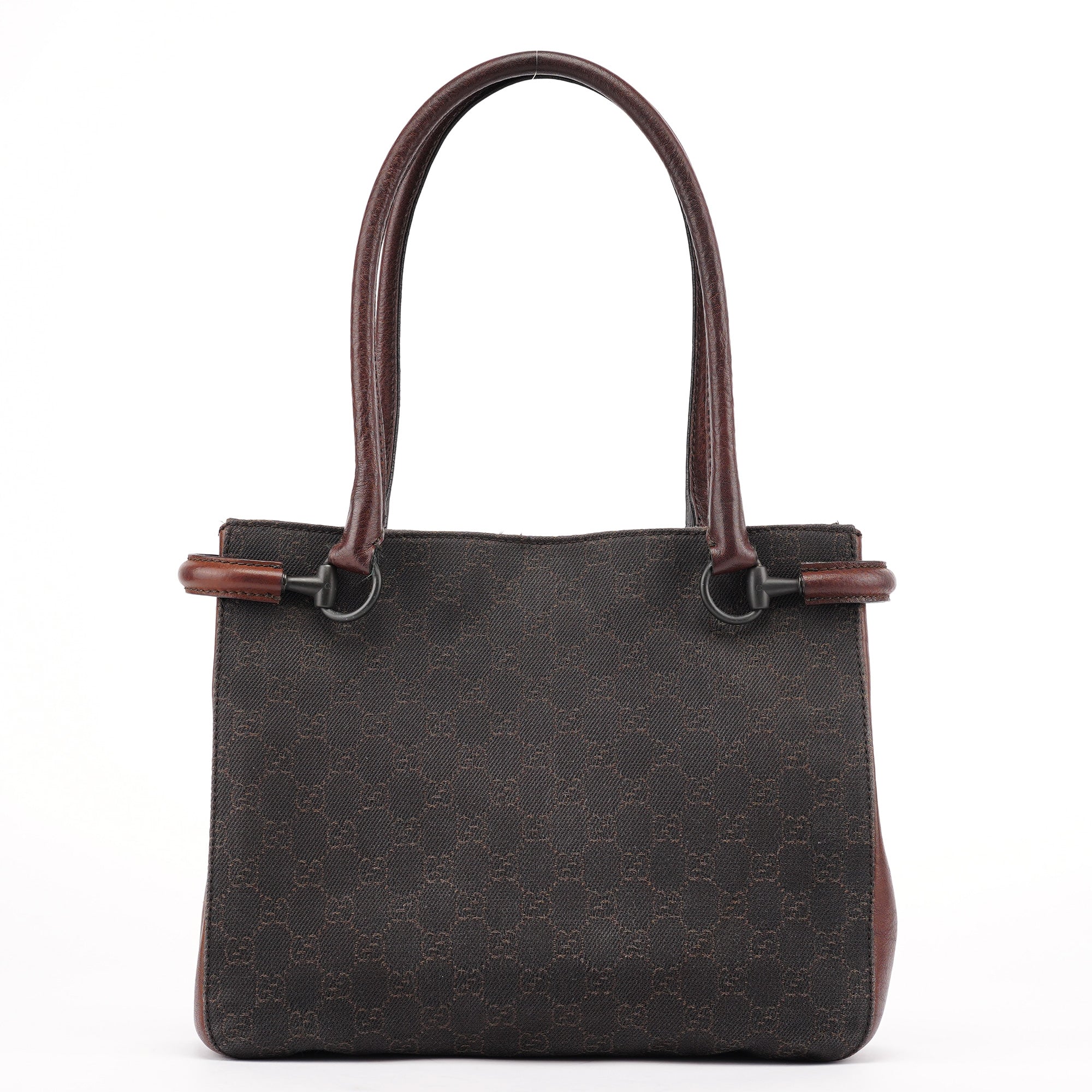 101971 Brown GG Horsebit Tote Bag
