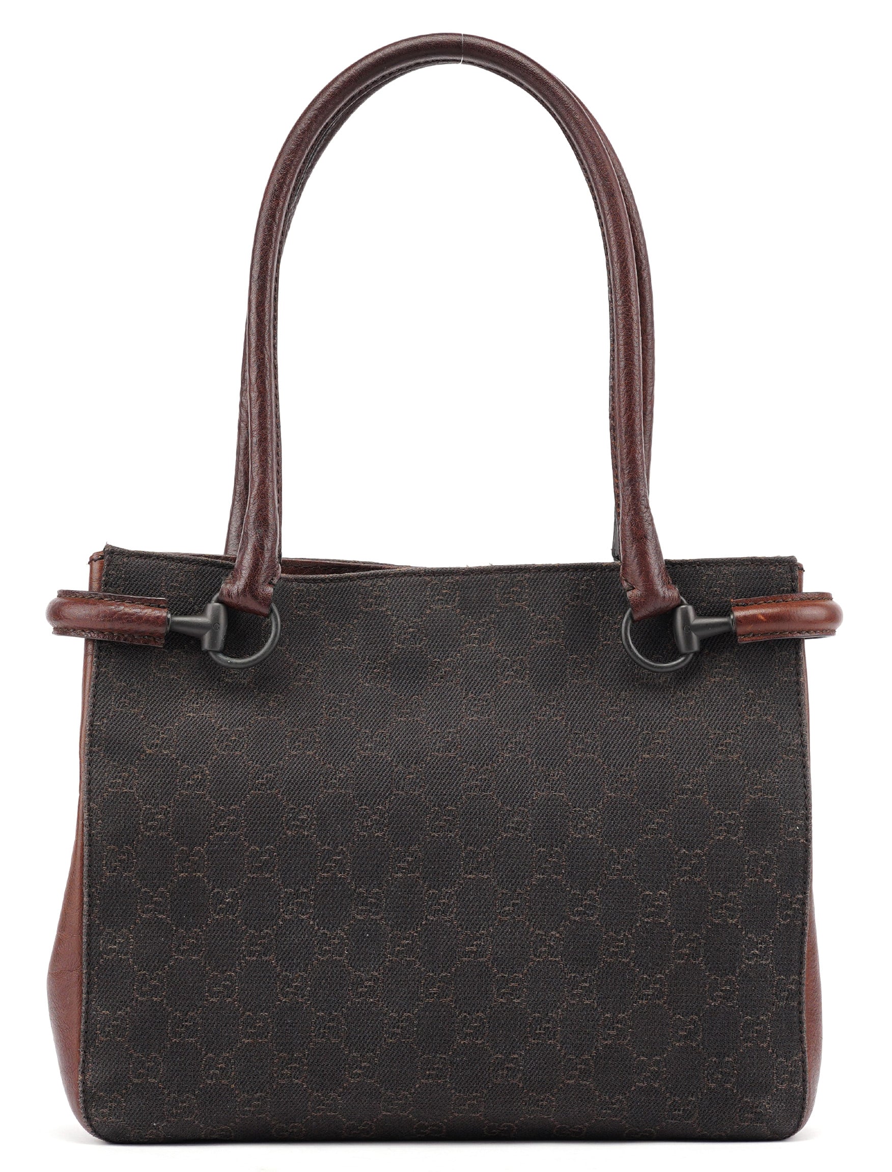 101971 Brown GG Horsebit Tote Bag