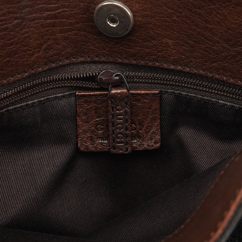 101971 Brown GG Horsebit Tote Bag