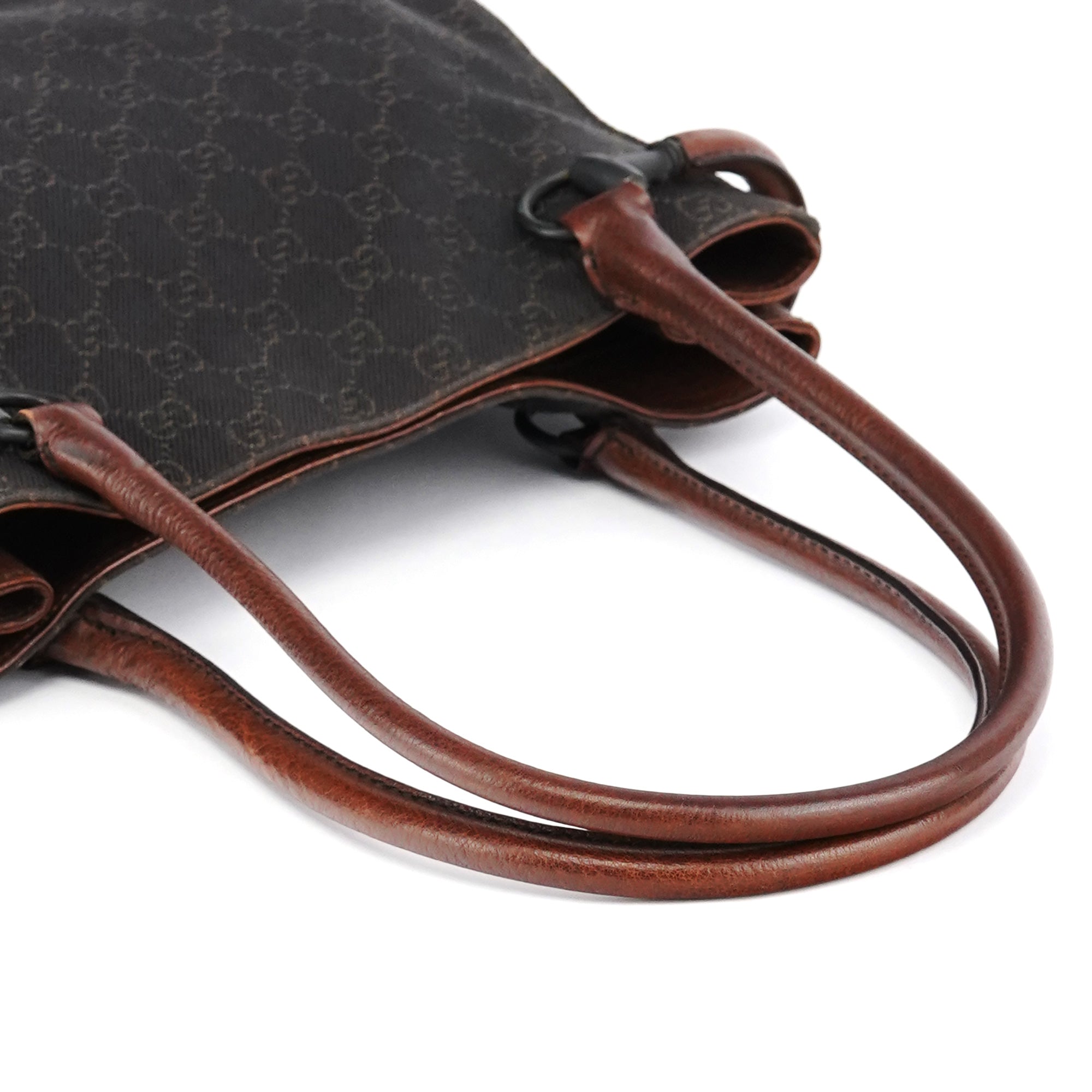 101971 Brown GG Horsebit Tote Bag