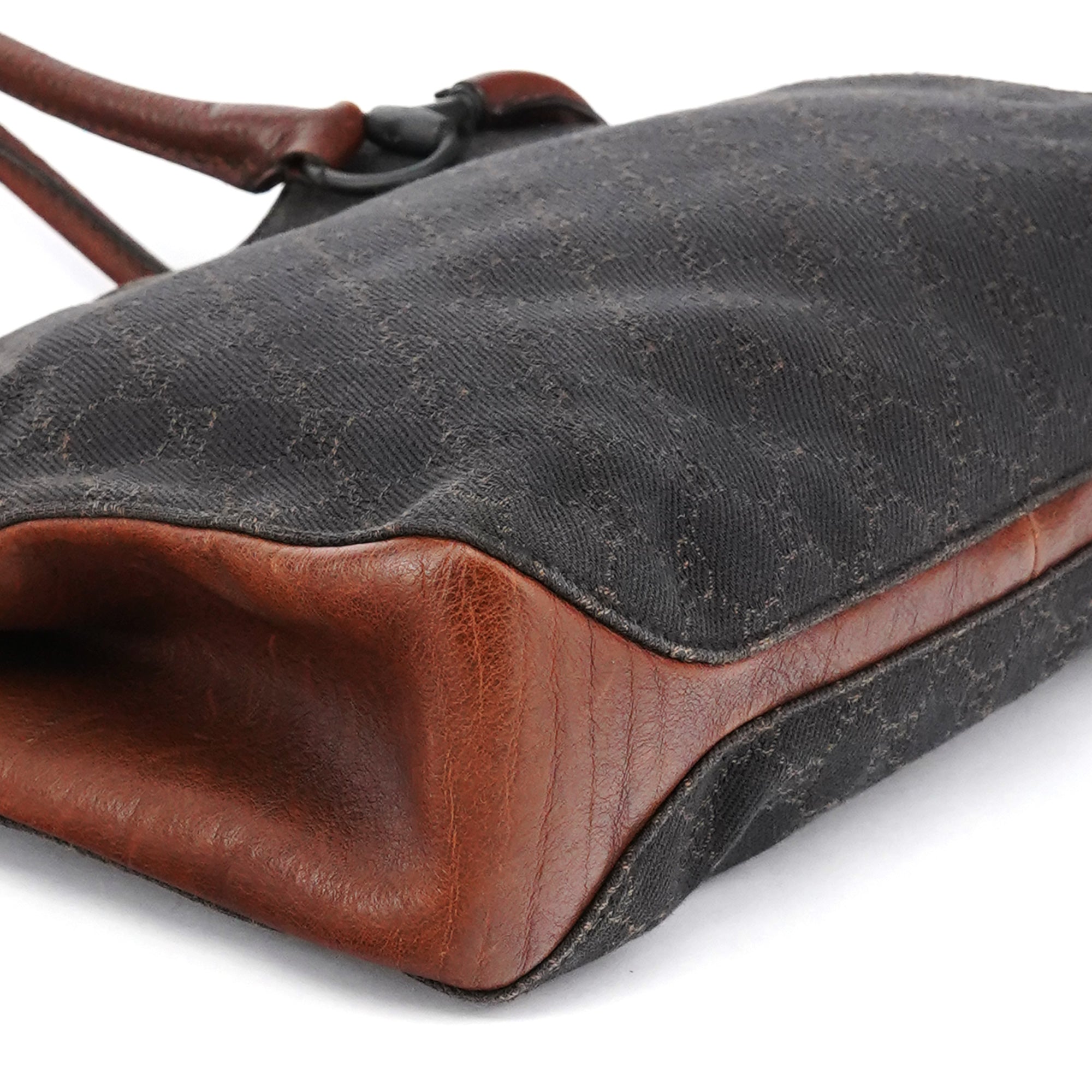 101971 Brown GG Horsebit Tote Bag