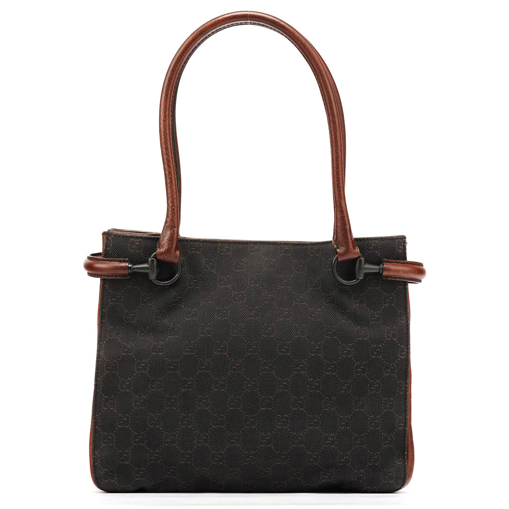 101971 Brown GG Horsebit Tote Bag