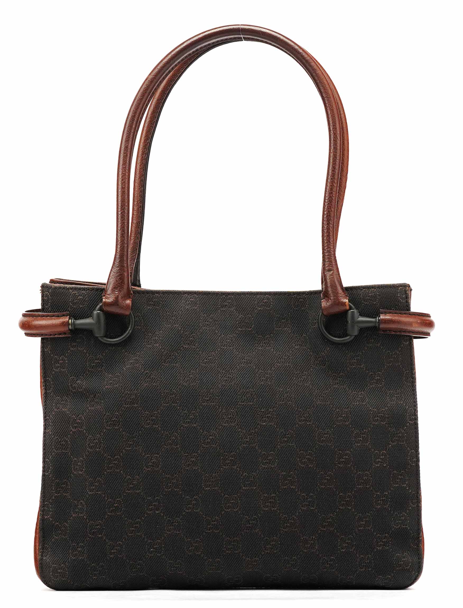 101971 Brown GG Horsebit Tote Bag
