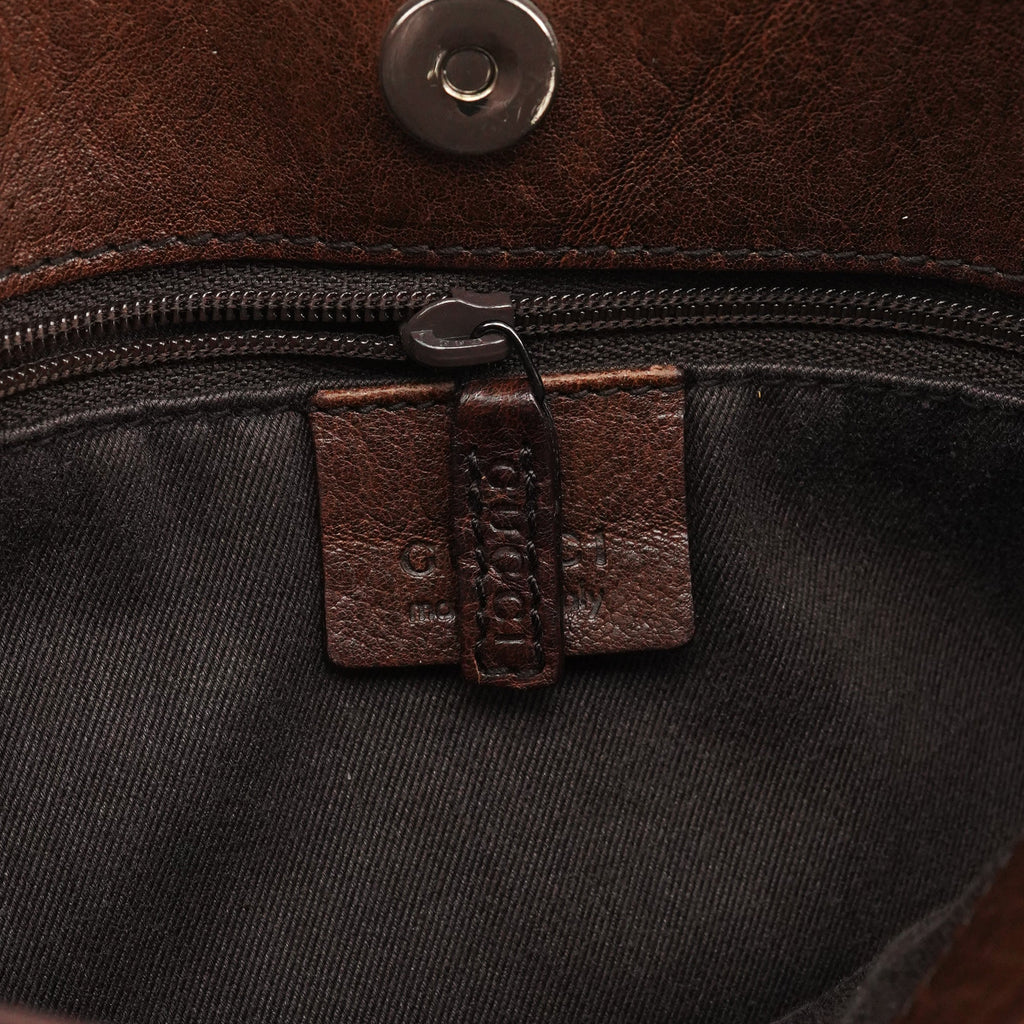 101971 Brown GG Horsebit Tote Bag