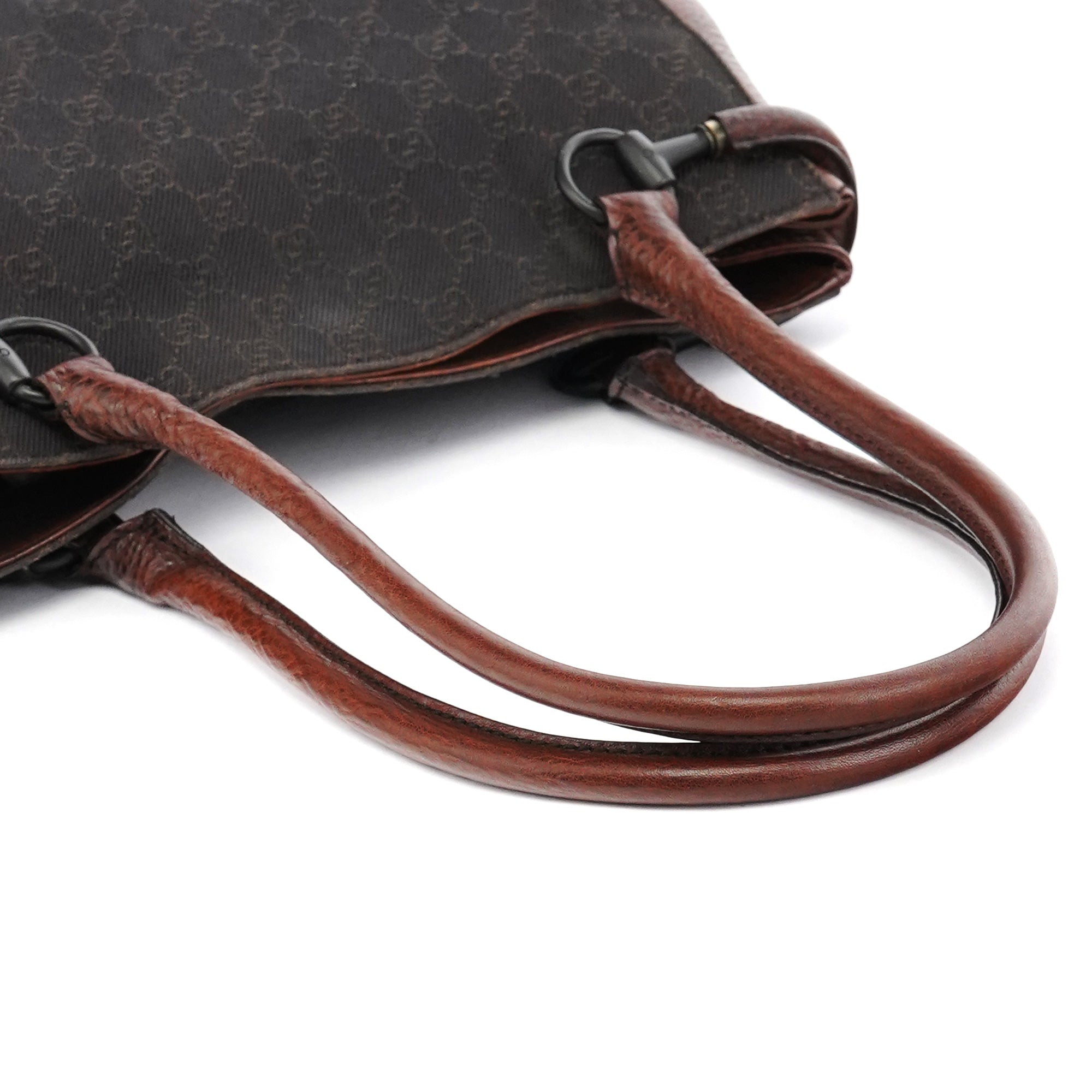 101971 Brown GG Horsebit Tote Bag