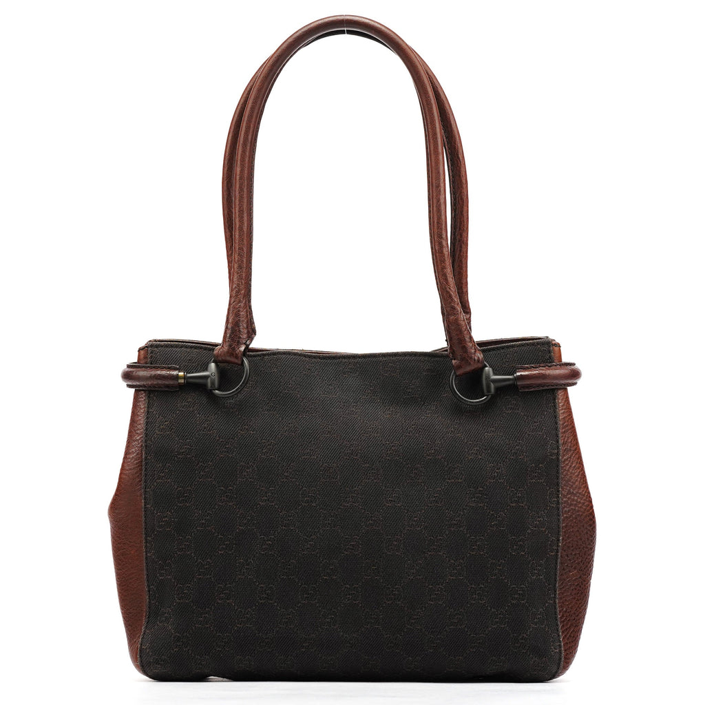 101971 Brown GG Horsebit Tote Bag