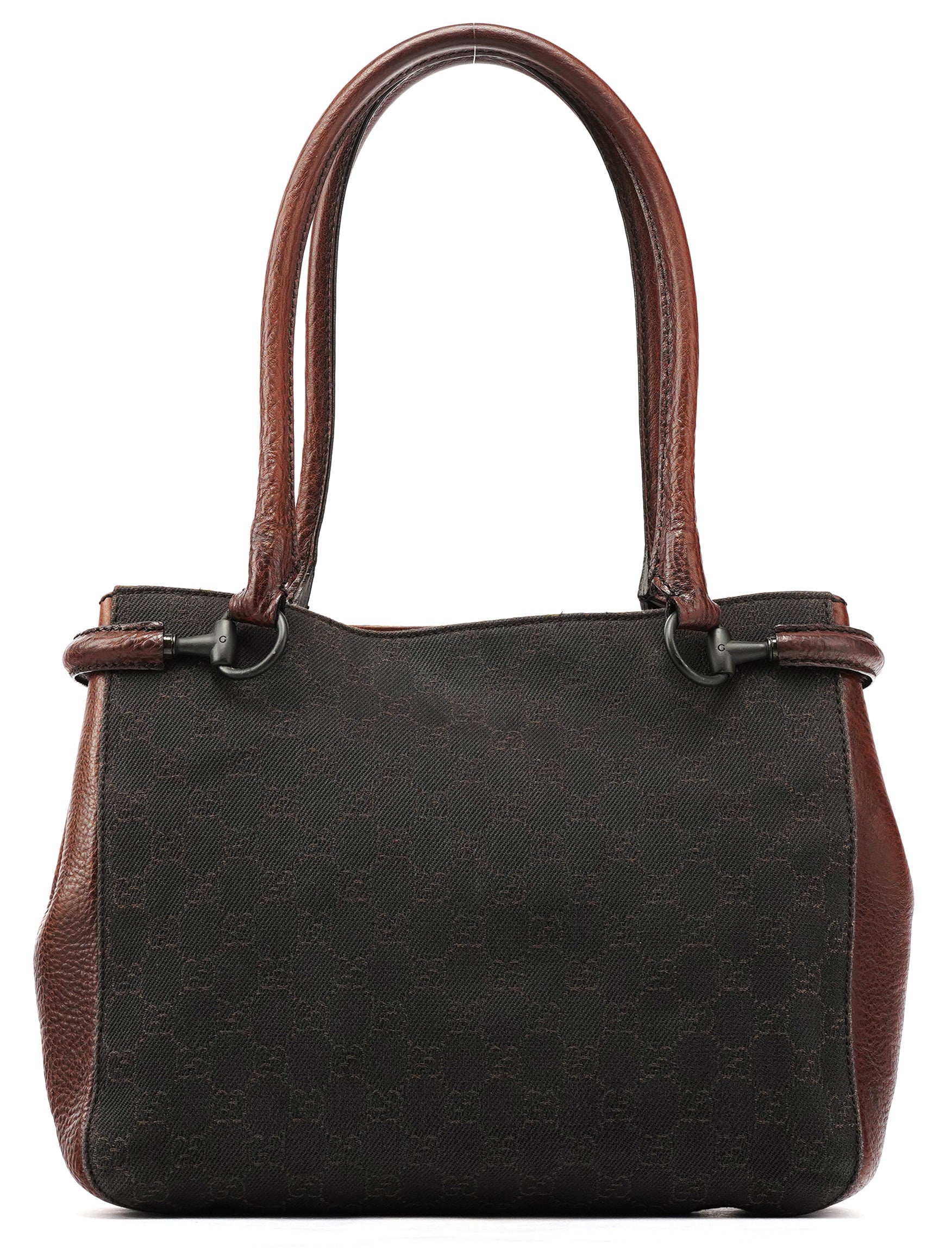 101971 Brown GG Horsebit Tote Bag
