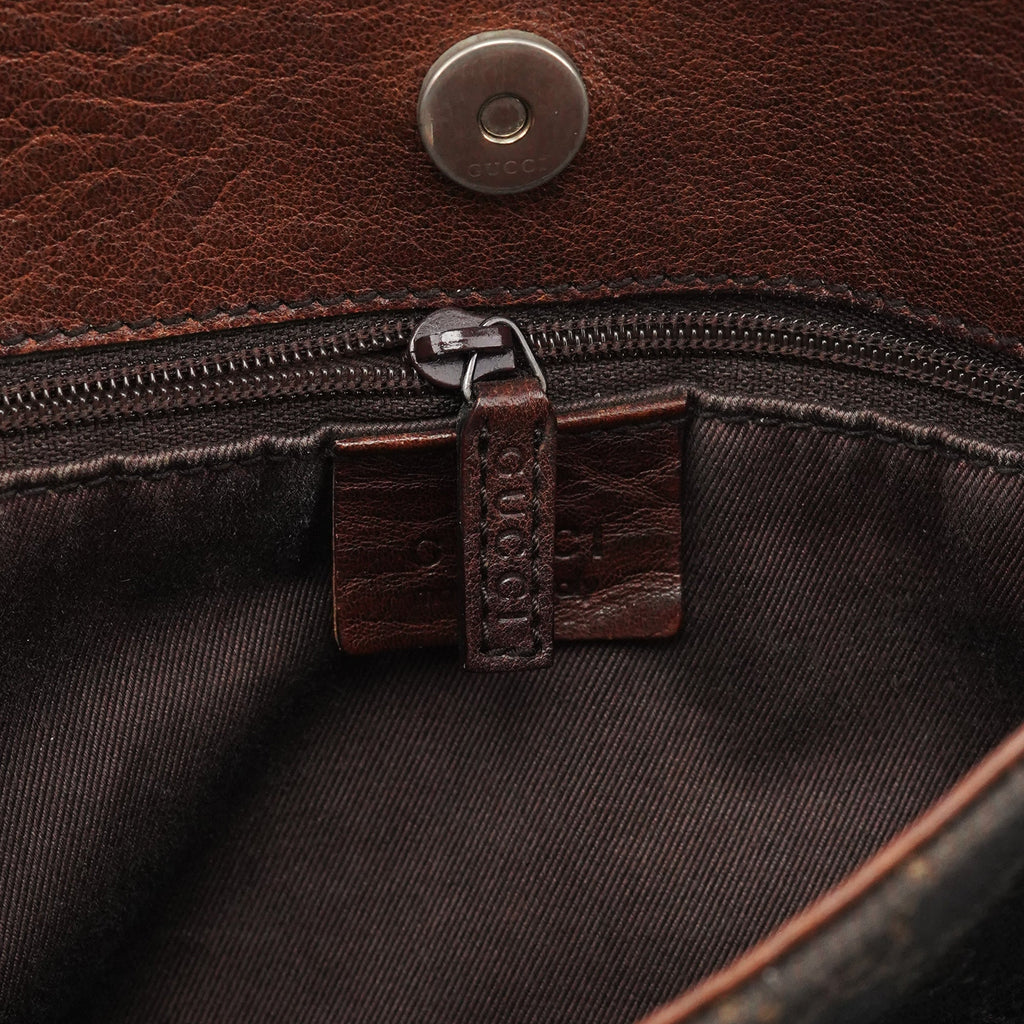 101971 Brown GG Horsebit Tote Bag