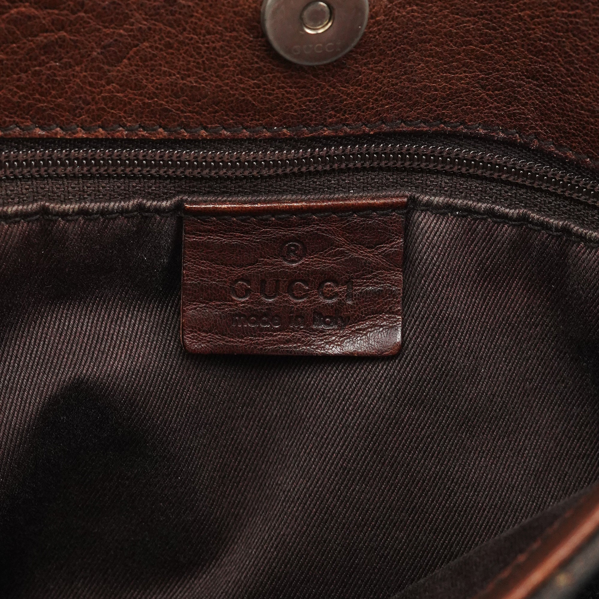 101971 Brown GG Horsebit Tote Bag