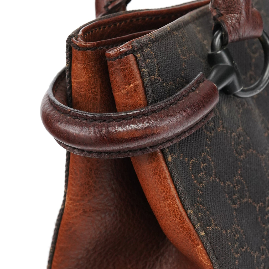 101971 Brown GG Horsebit Tote Bag
