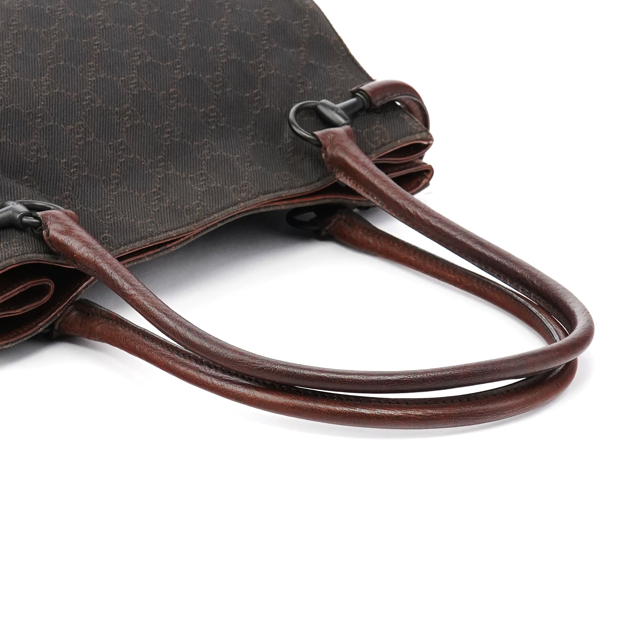 101971 Brown GG Horsebit Tote Bag