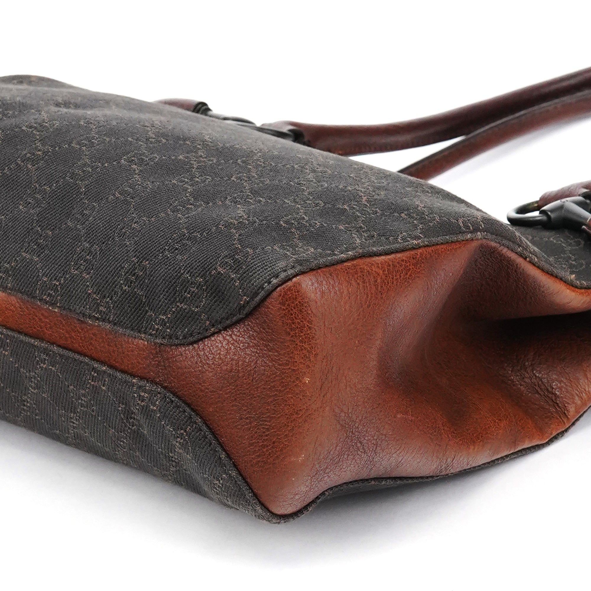 101971 Brown GG Horsebit Tote Bag