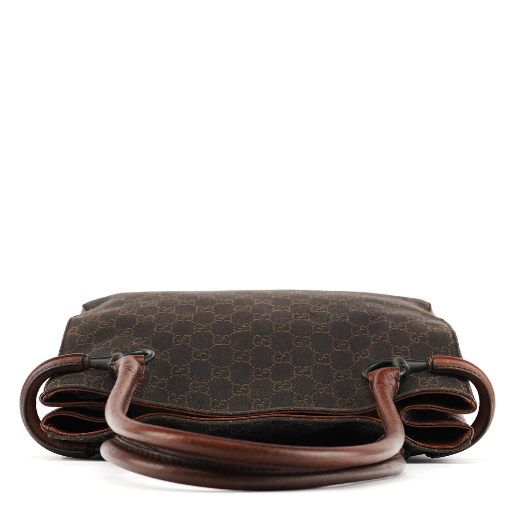 101971 Brown GG Horsebit Tote Bag