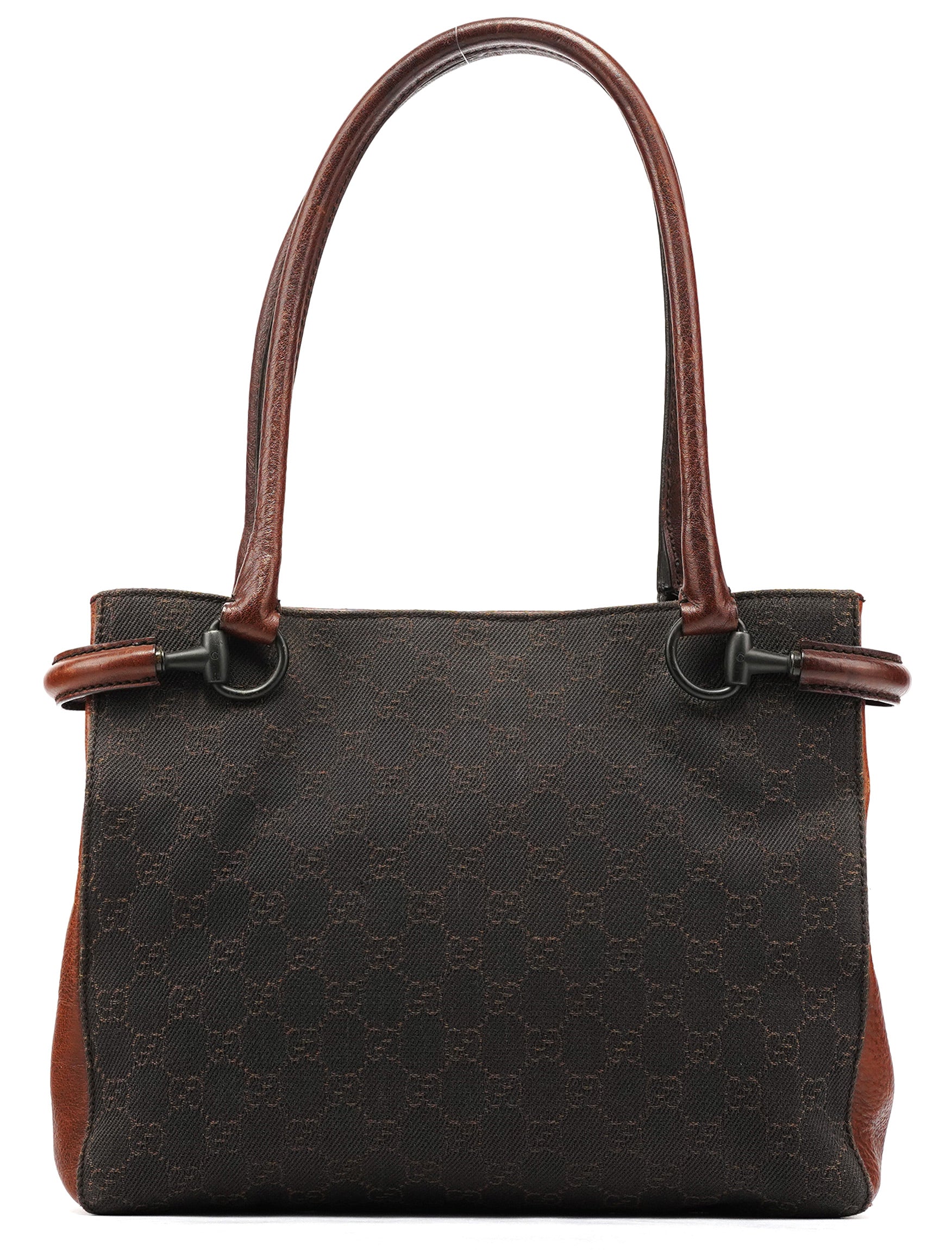 101971 Brown GG Horsebit Tote Bag