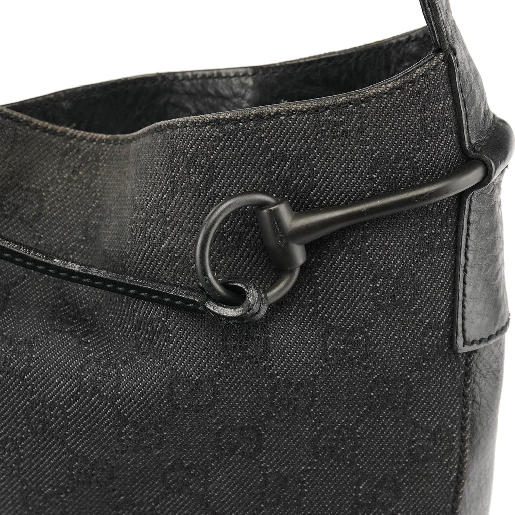 101975 Anthracite GG Horsebit Shoulder Bag