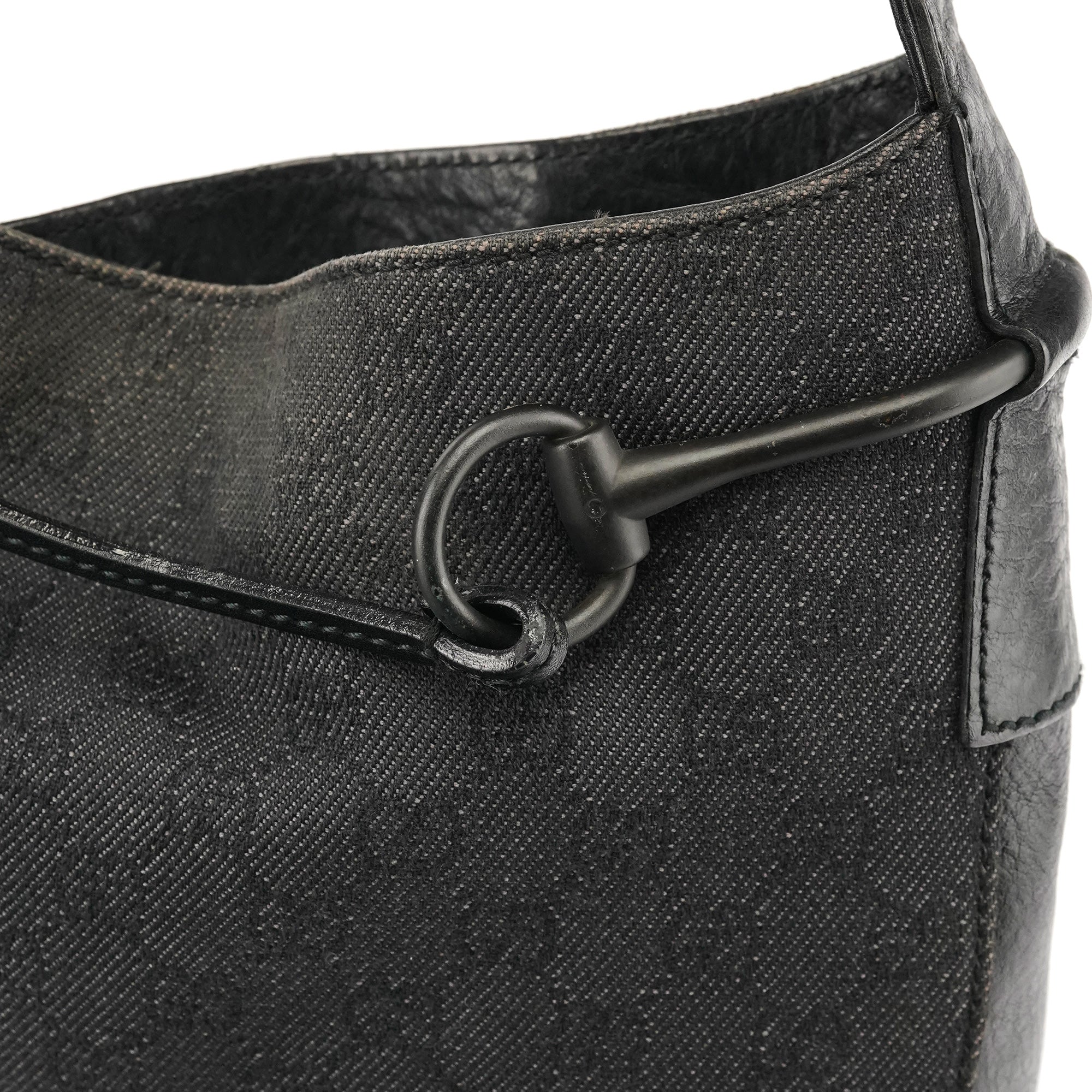 101975 Anthracite GG Horsebit Shoulder Bag