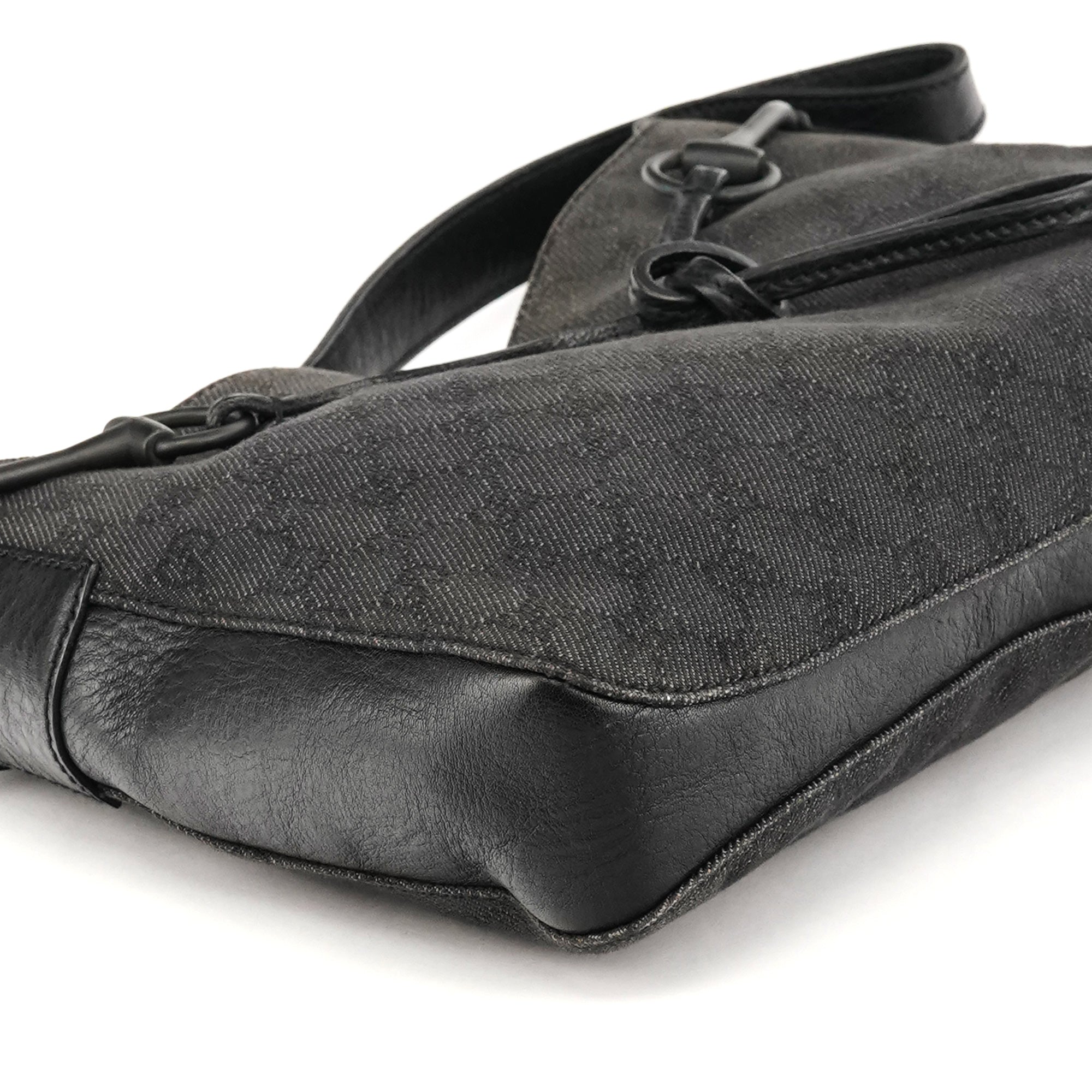101975 Anthracite GG Horsebit Shoulder Bag