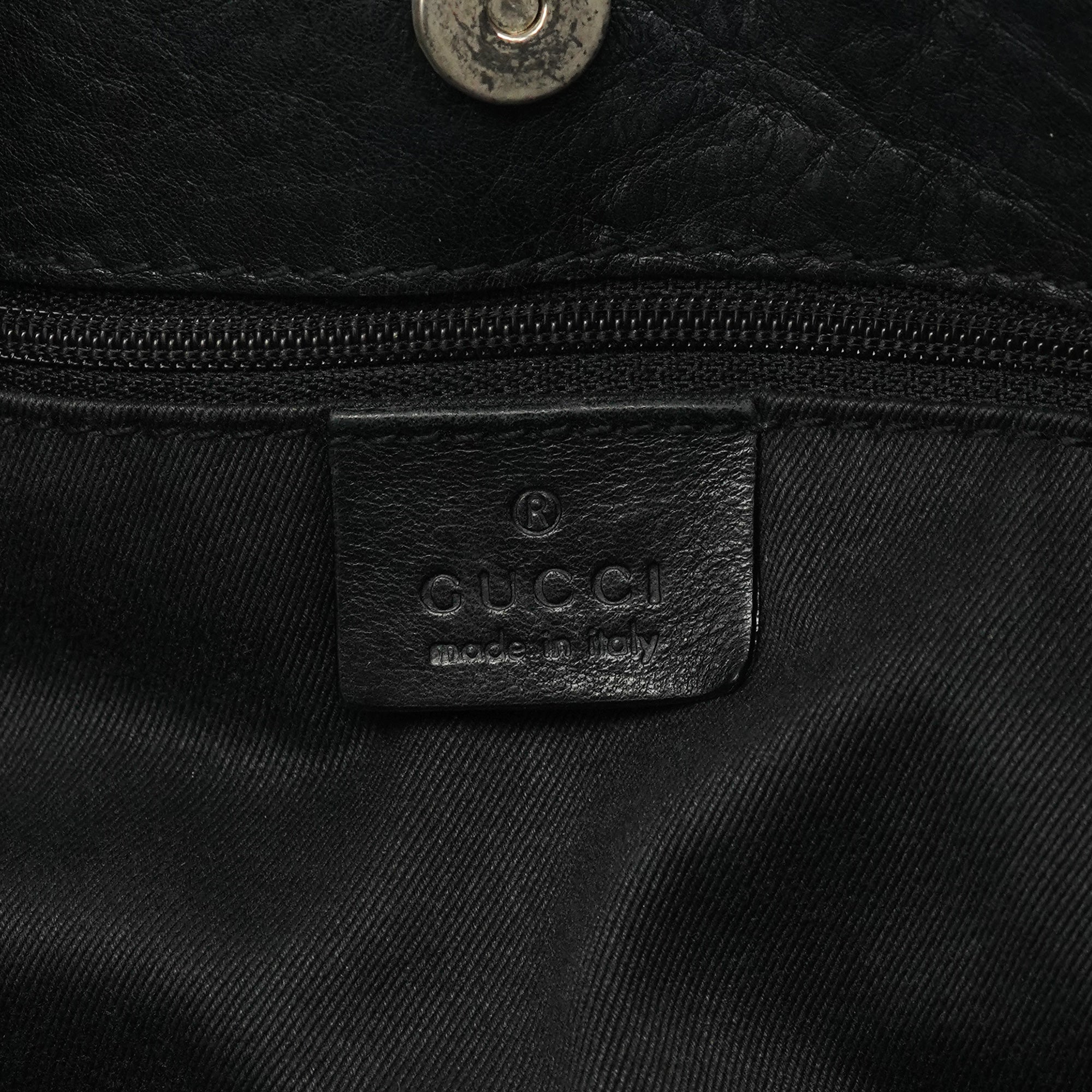 101975 Anthracite GG Horsebit Shoulder Bag