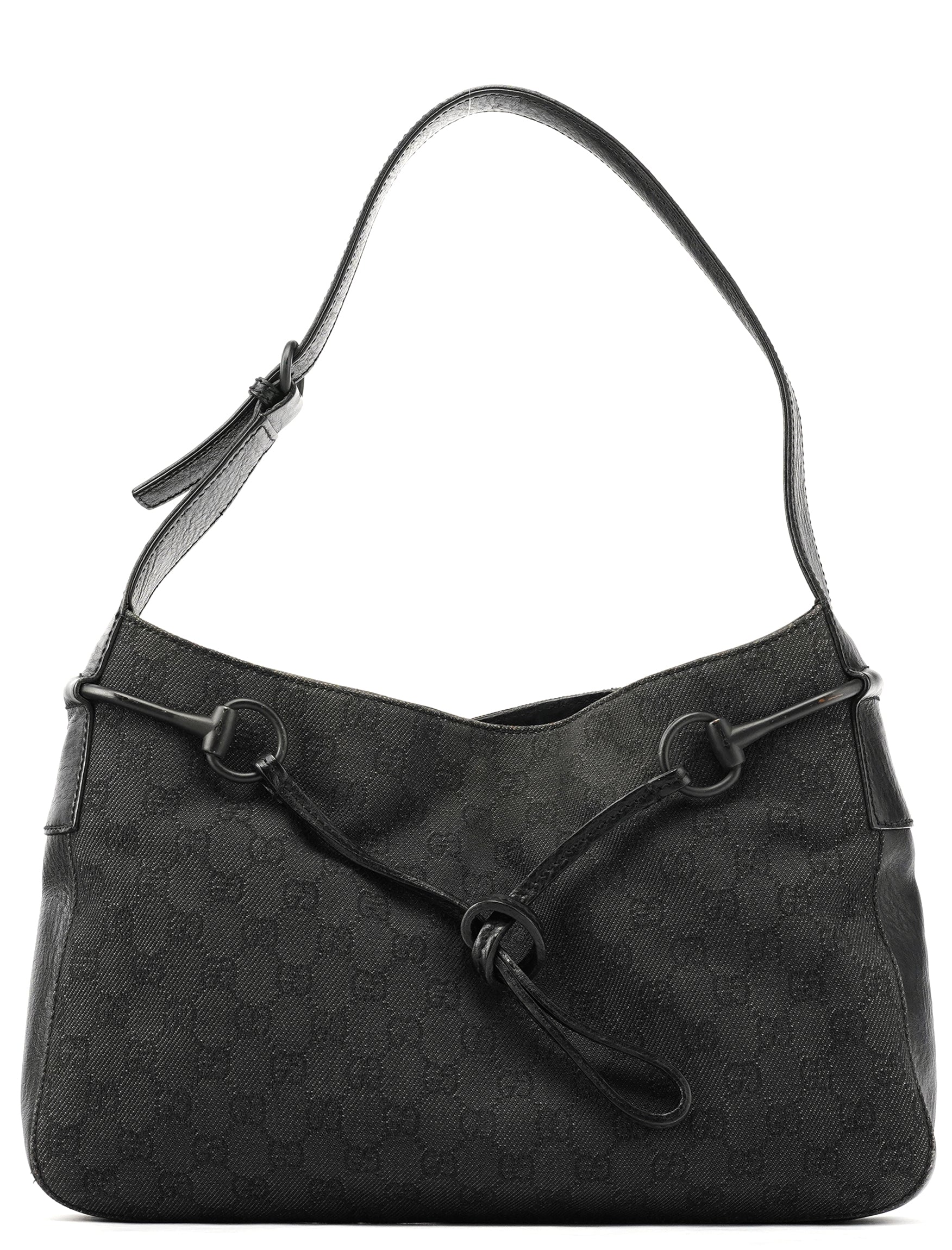 101975 Anthracite GG Horsebit Shoulder Bag