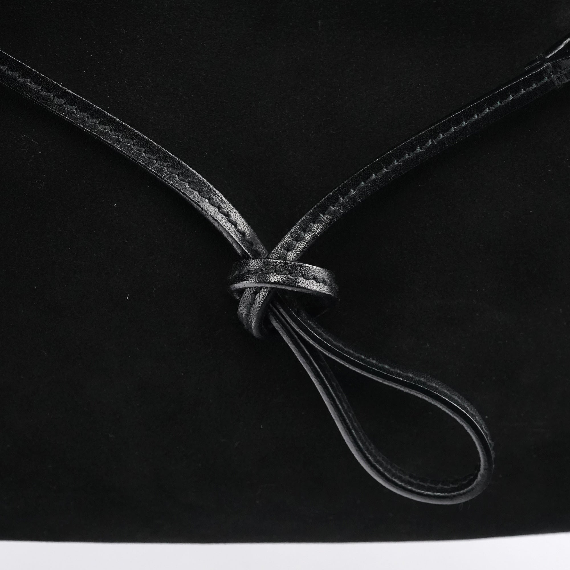 101975 Black Suede Horsebit Shoulder Bag