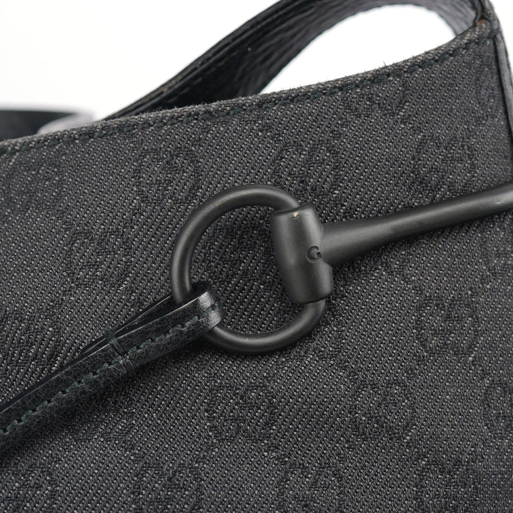 101975 Brown GG Horsebit Shoulder Bag