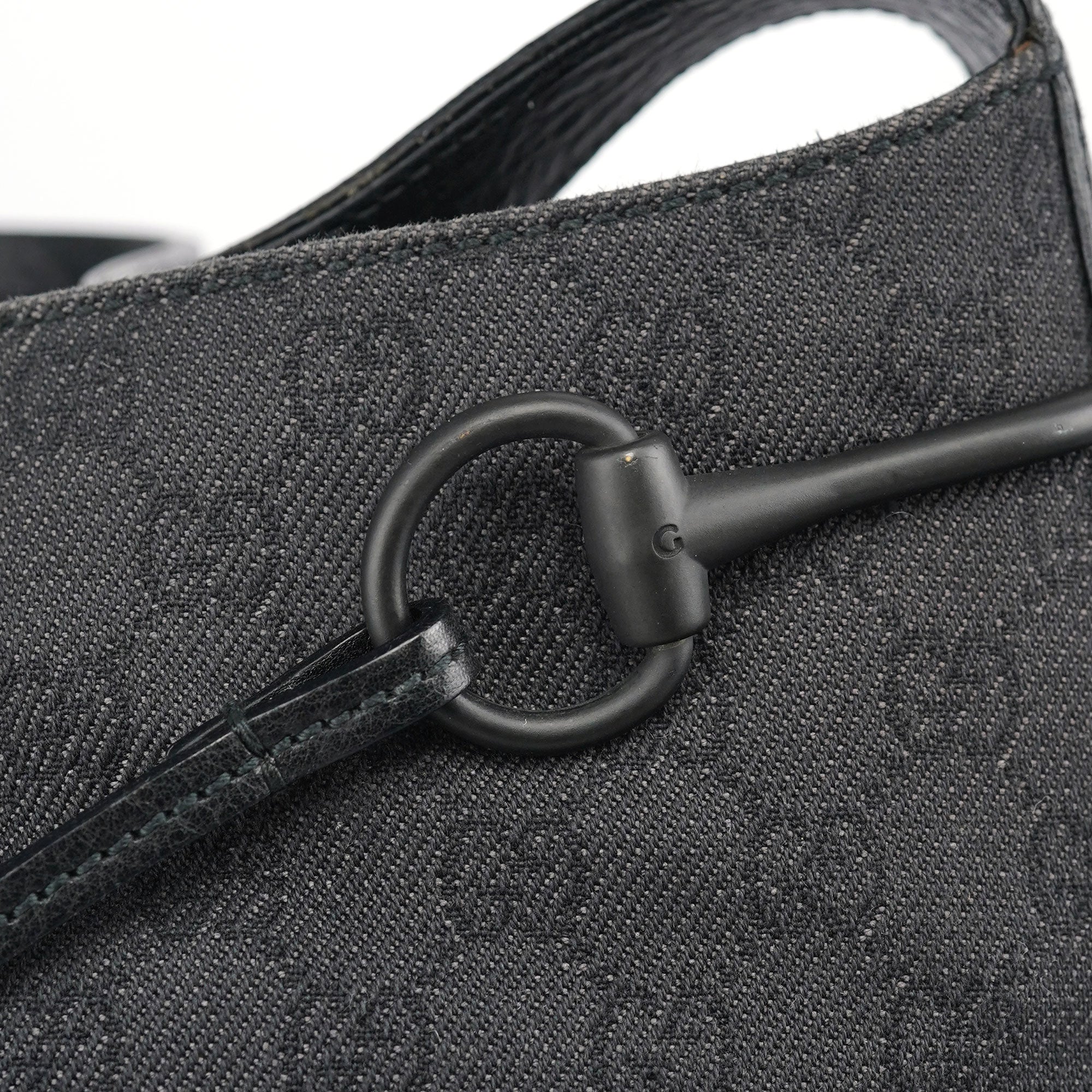 101975 Brown GG Horsebit Shoulder Bag