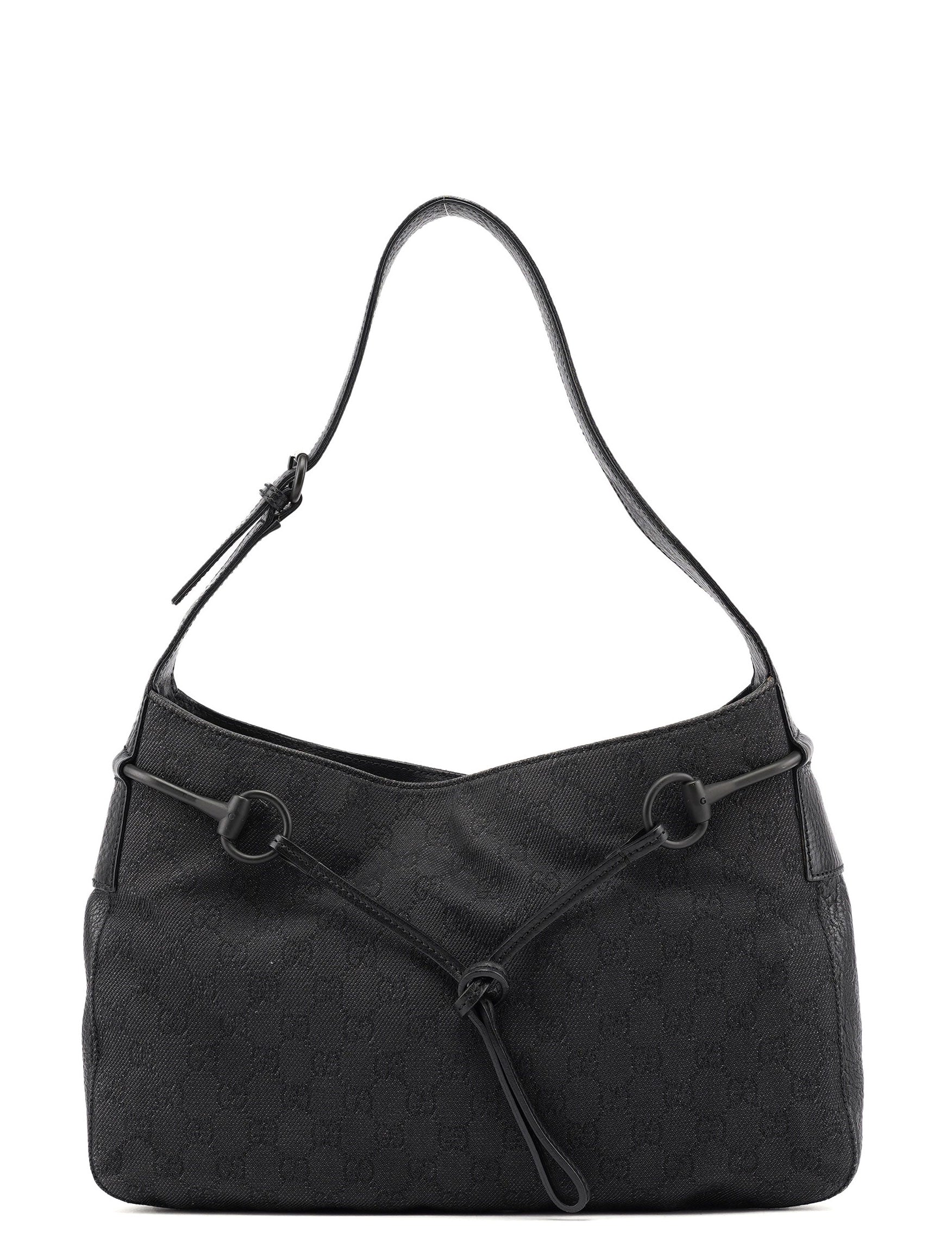 101975 Brown GG Horsebit Shoulder Bag