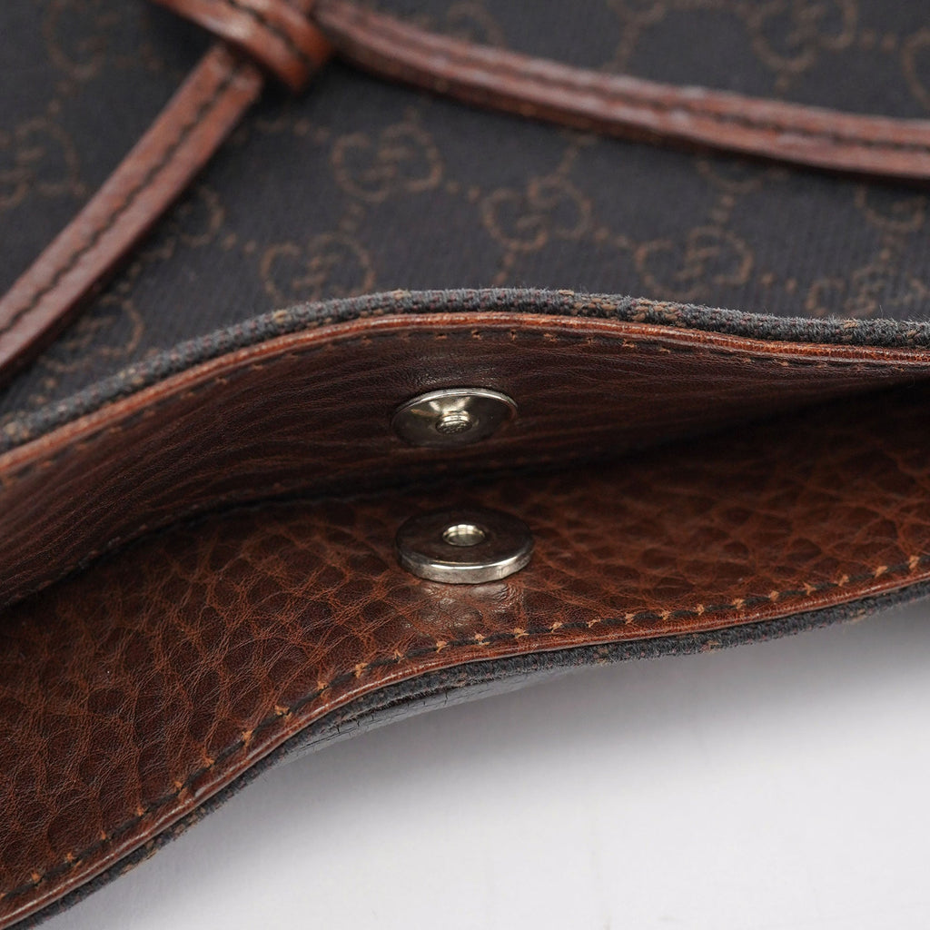 101975 Brown GG Horsebit Shoulder Bag