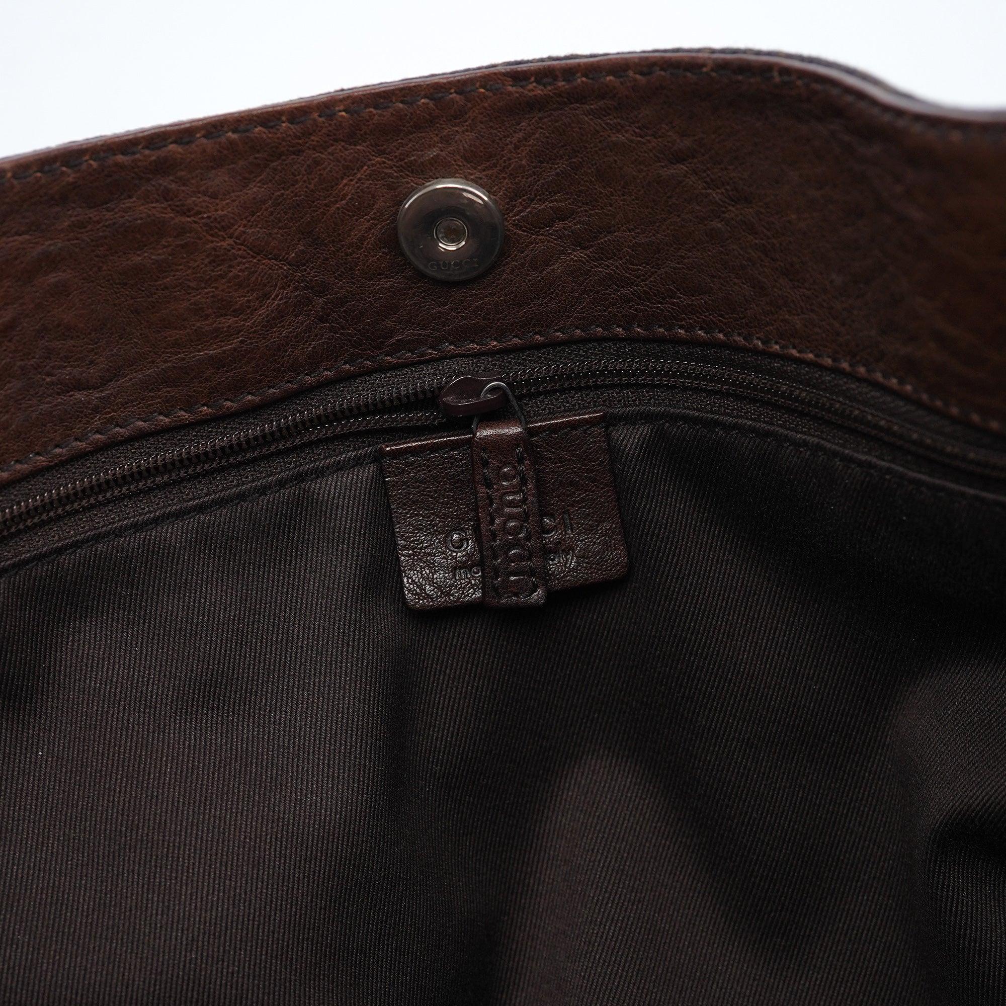101975 Brown GG Horsebit Shoulder Bag