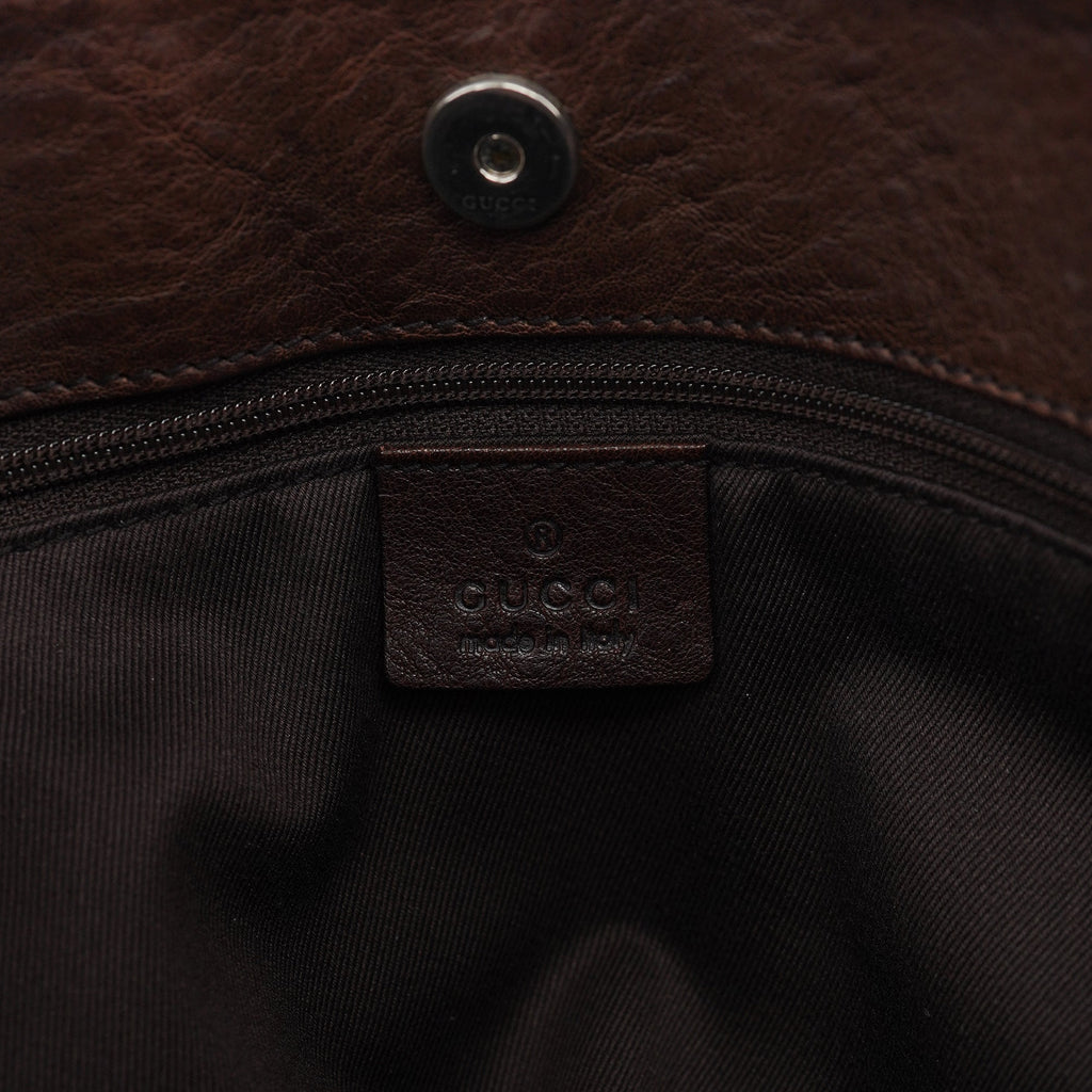 101975 Brown GG Horsebit Shoulder Bag