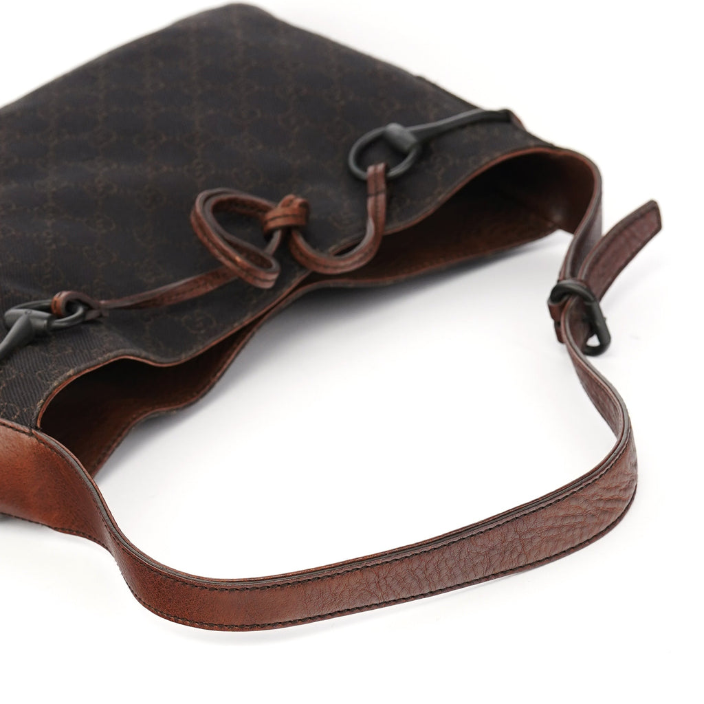 101975 Brown GG Horsebit Shoulder Bag