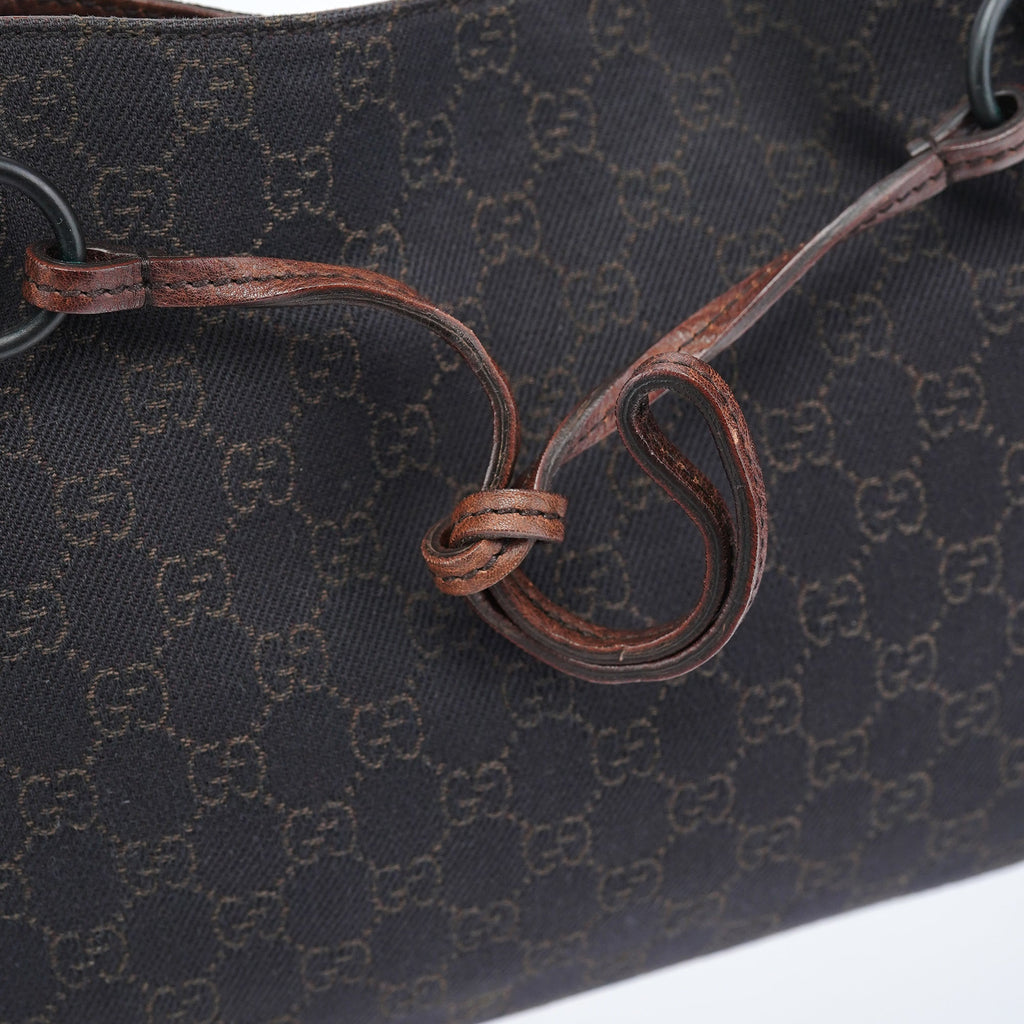 101975 Brown GG Horsebit Shoulder Bag