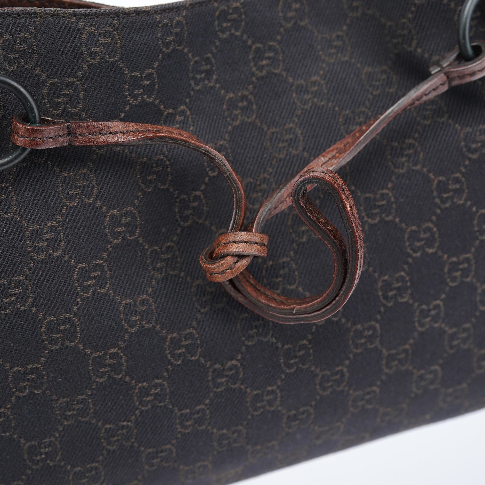 101975 Brown GG Horsebit Shoulder Bag