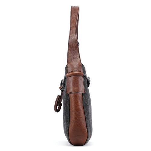 101975 Brown GG Horsebit Shoulder Bag