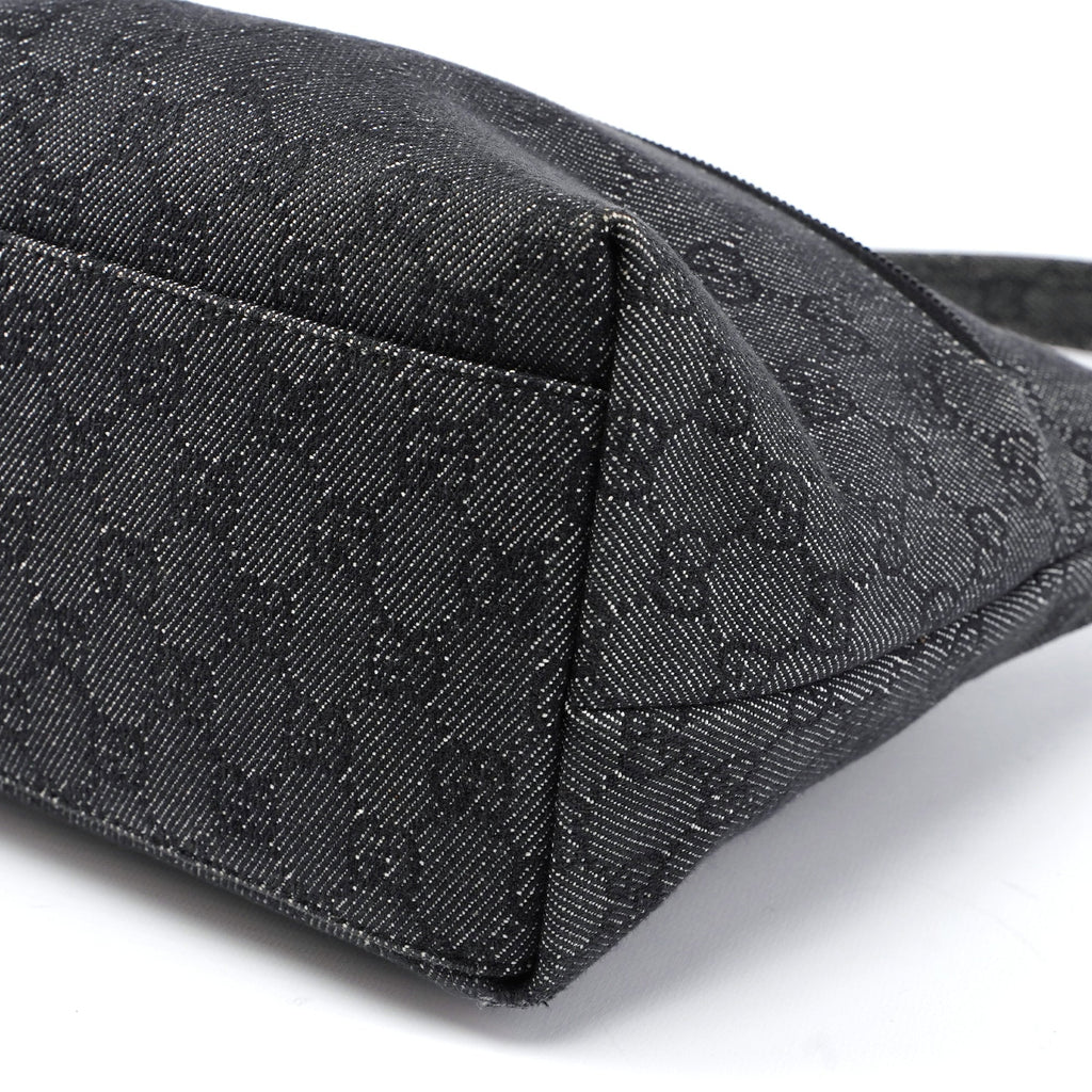 105649 Anthracite GG Denim Shoulder Bag