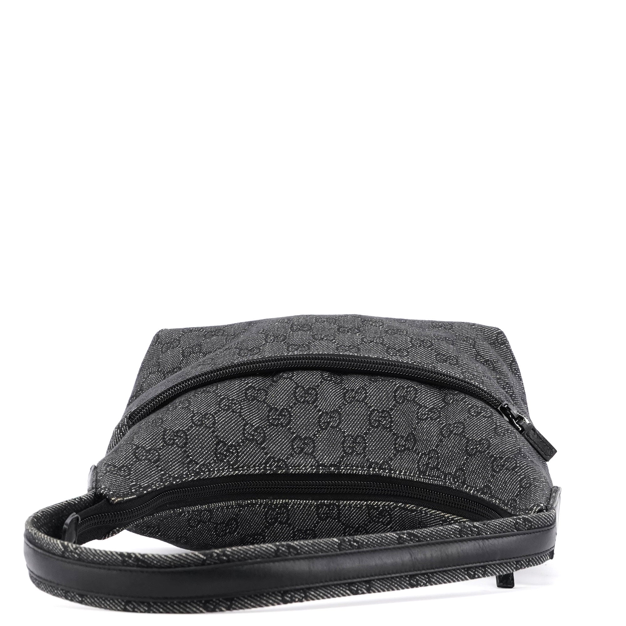 105649 Anthracite GG Denim Shoulder Bag
