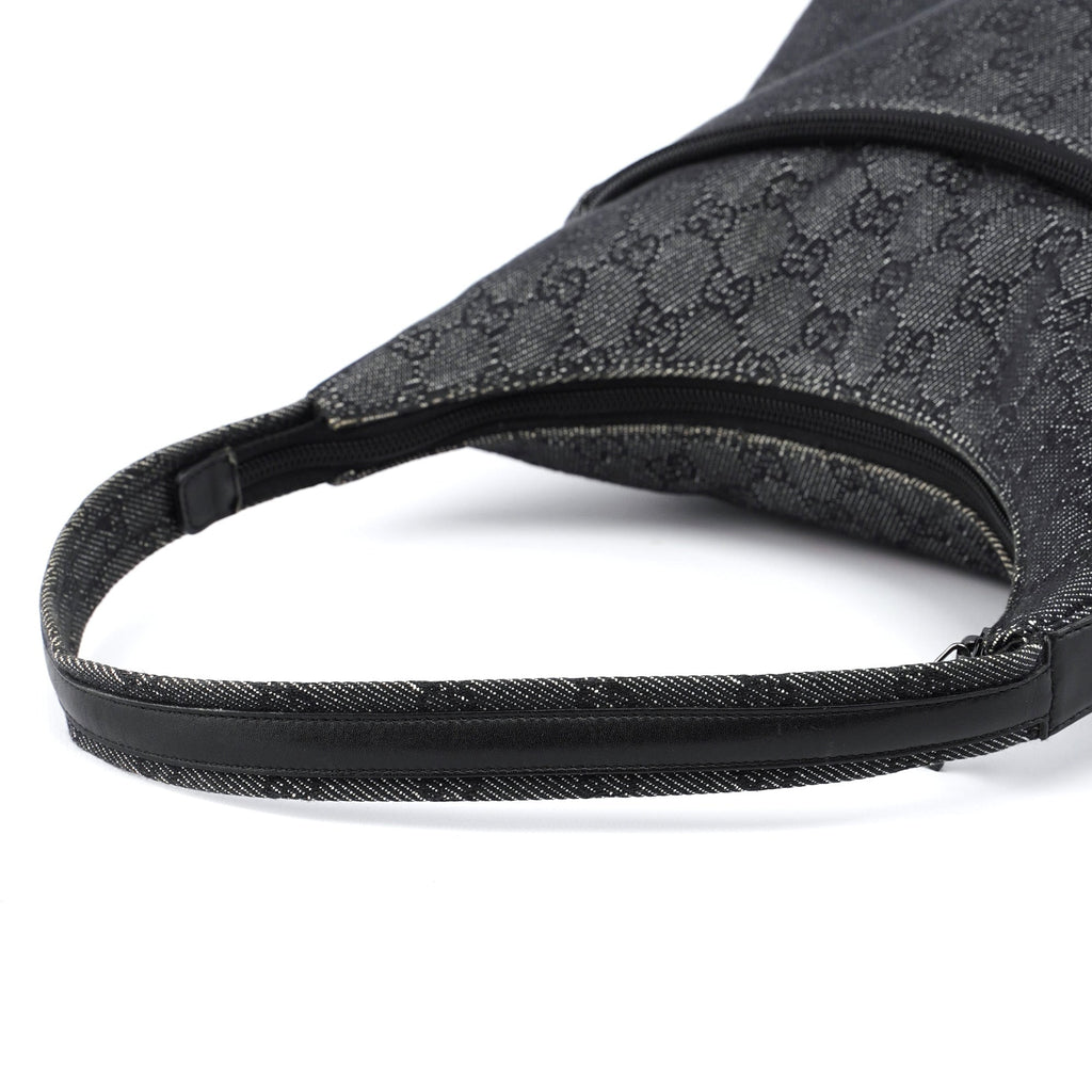 105649 Anthracite GG Denim Shoulder Bag