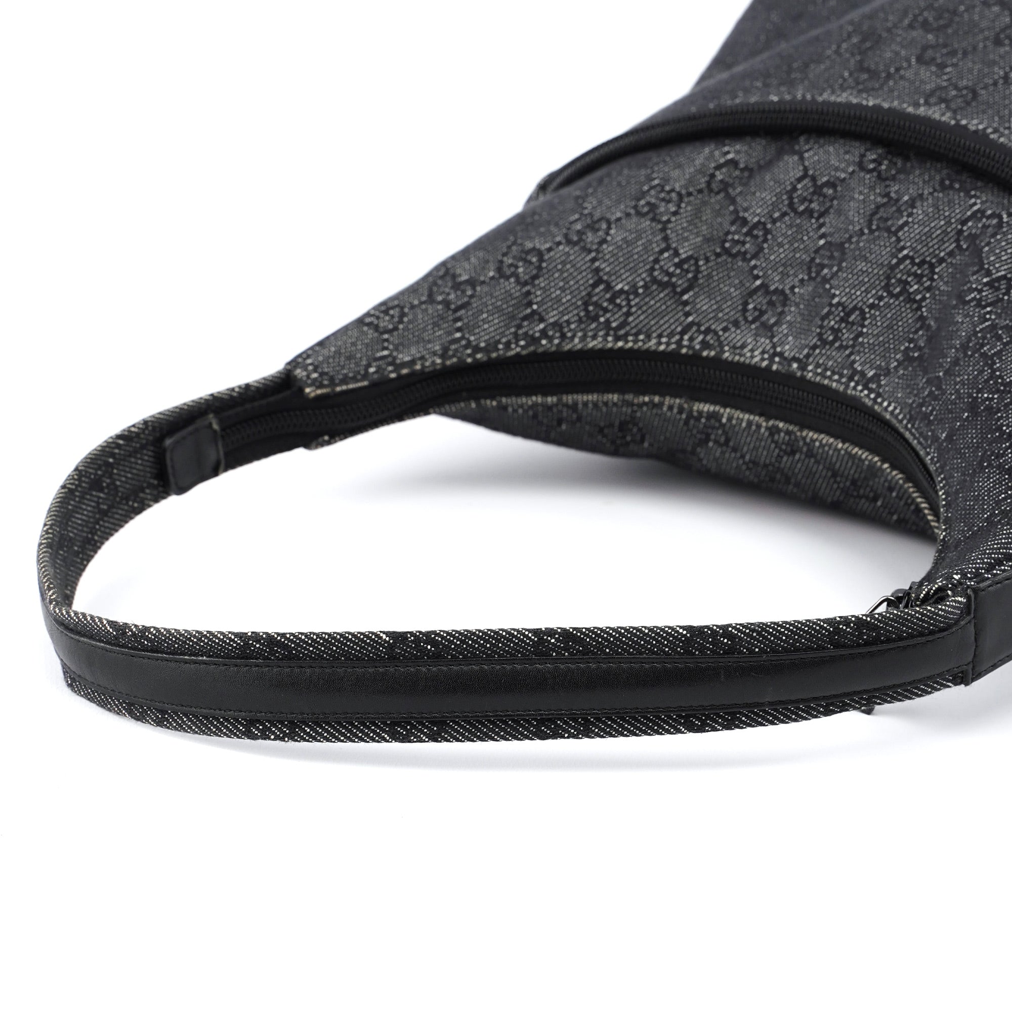 105649 Anthracite GG Denim Shoulder Bag