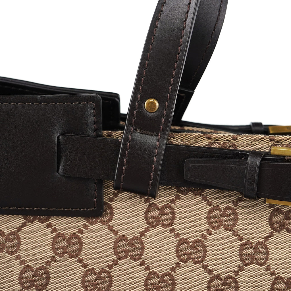 106251 Beige Brown GG Large Tote Bag