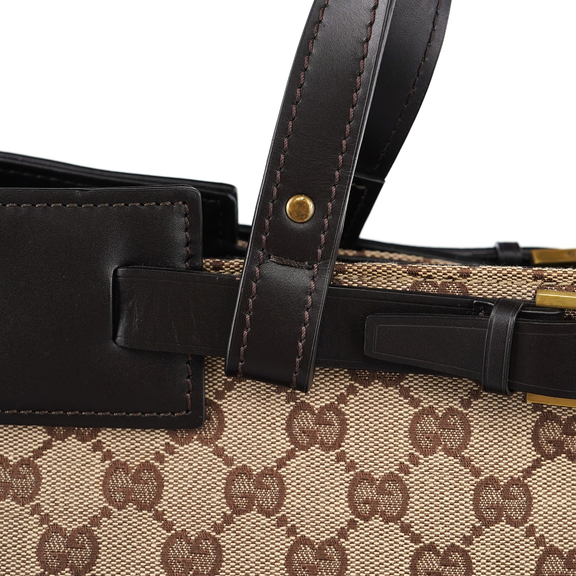 106251 Beige Brown GG Large Tote Bag