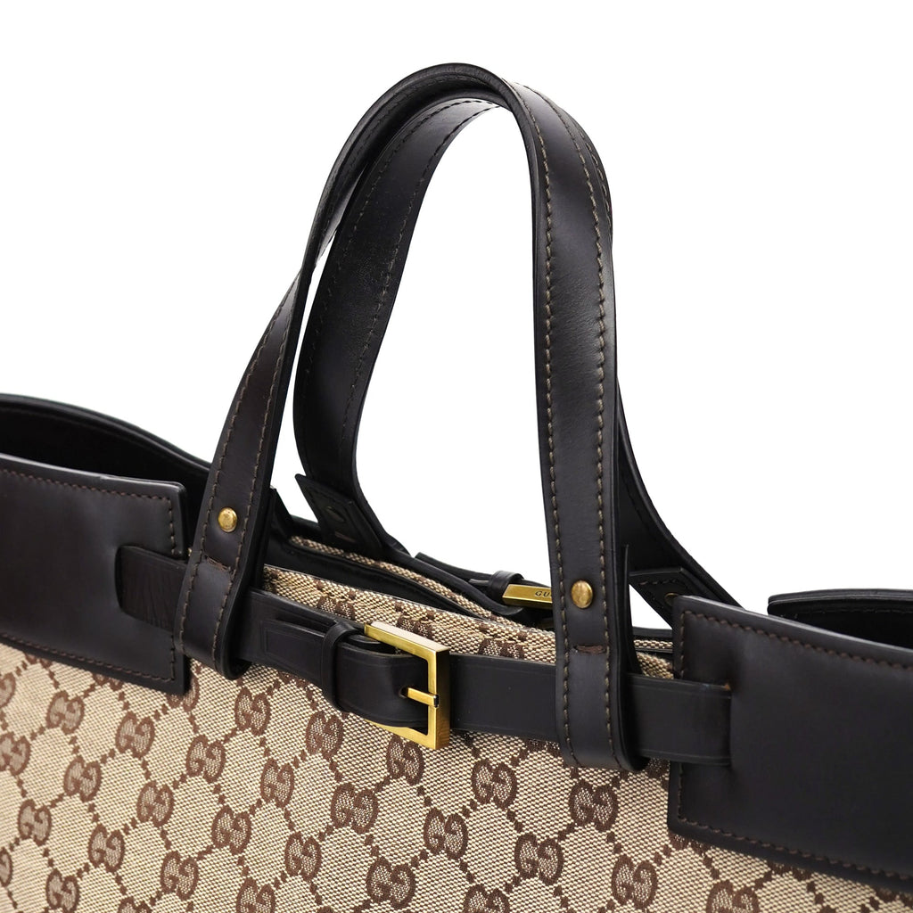 106251 Beige Brown GG Large Tote Bag