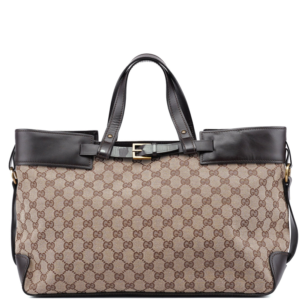 106251 Beige Brown GG Large Tote Bag